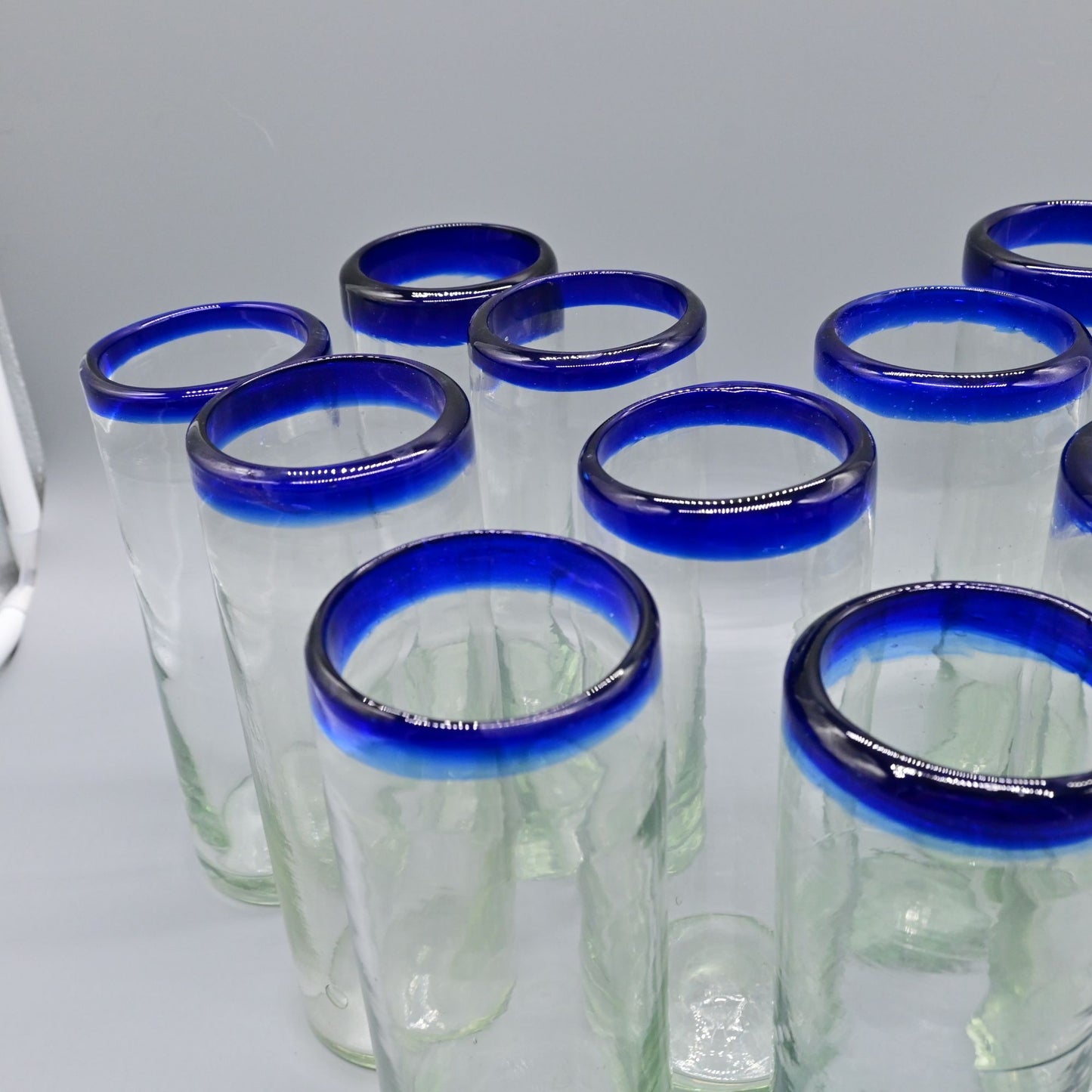 Mexican Hand Blown Glass Highball Tumbler Set Of 12