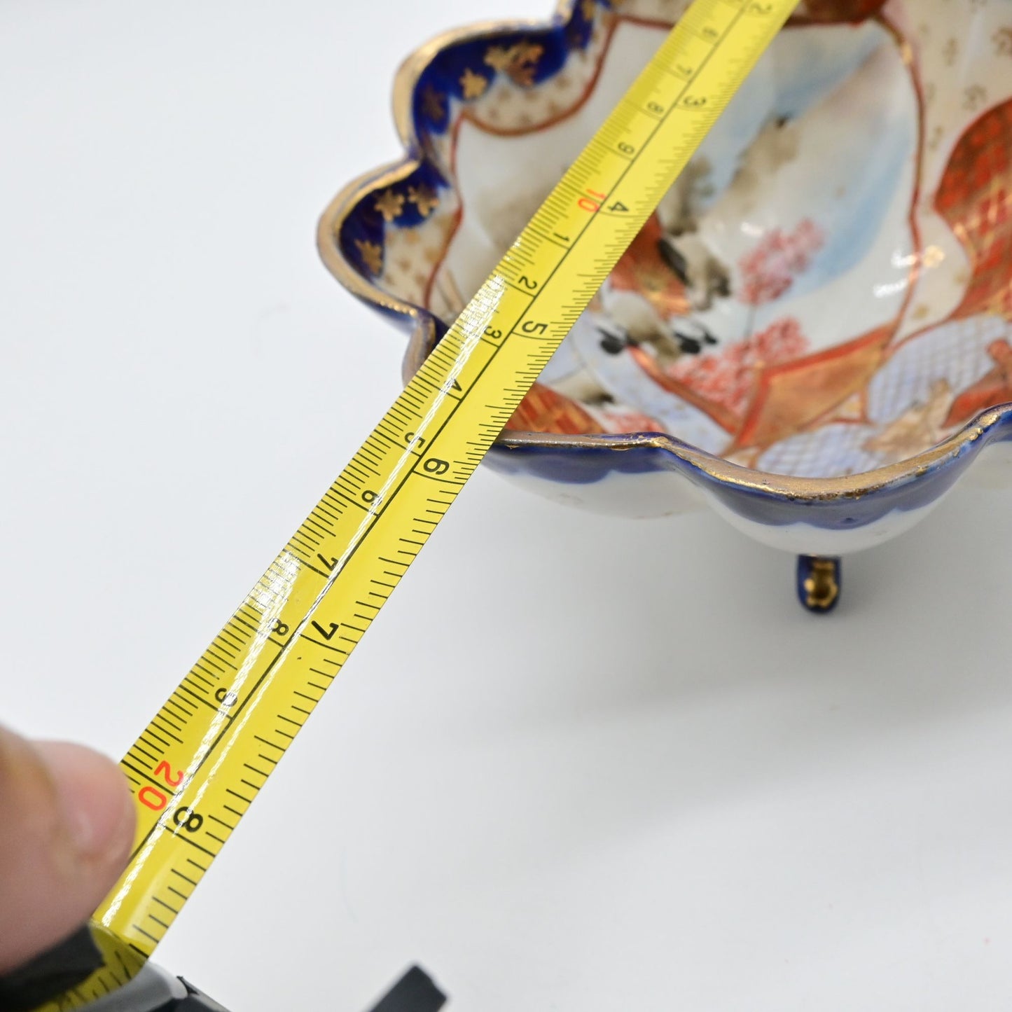Japanese Hand Painted Berry Bowl with Gilt Edge Vintage