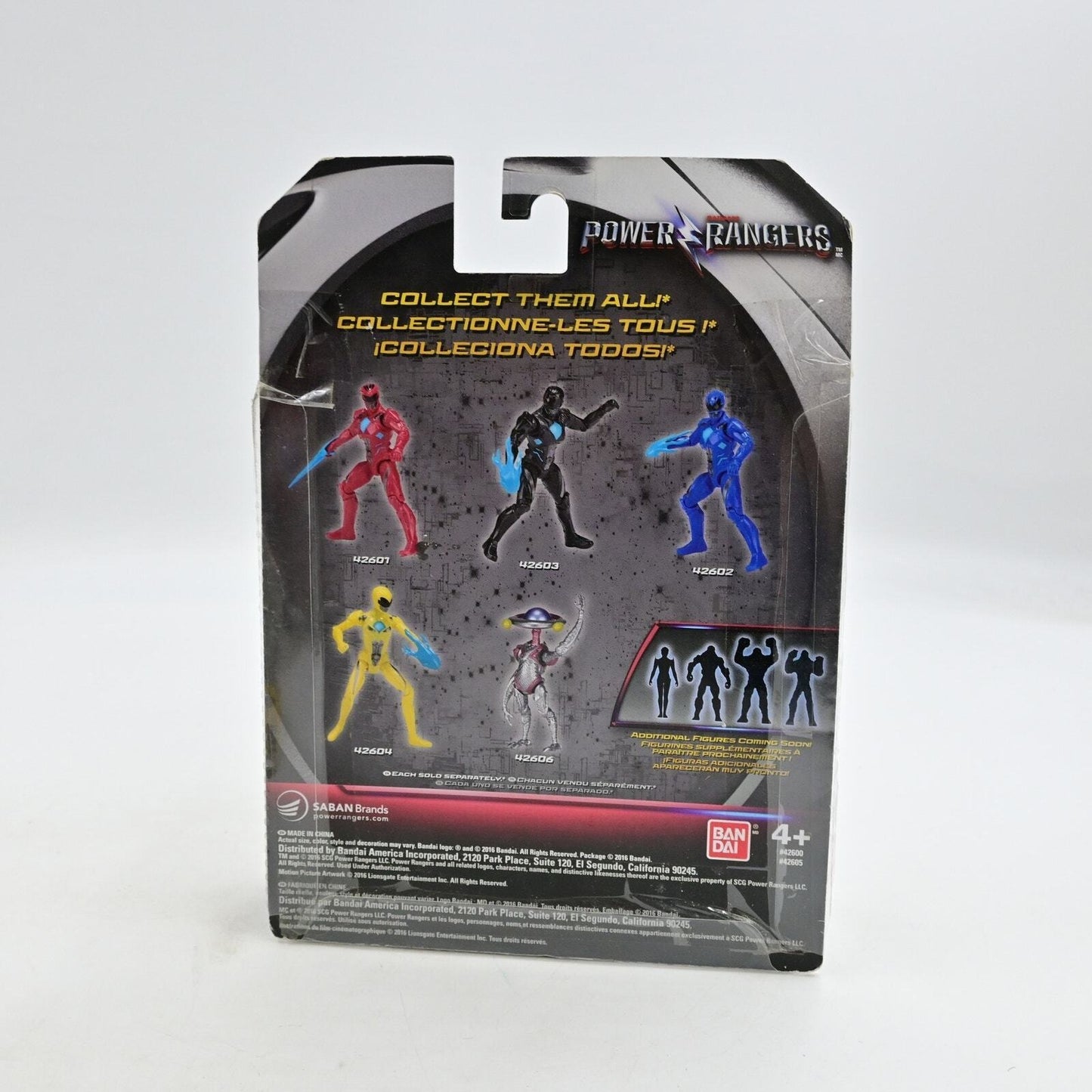 Bandai Power Rangers Alpha S, Blue, Yellow, Pink, & Black Ranger Action Figures