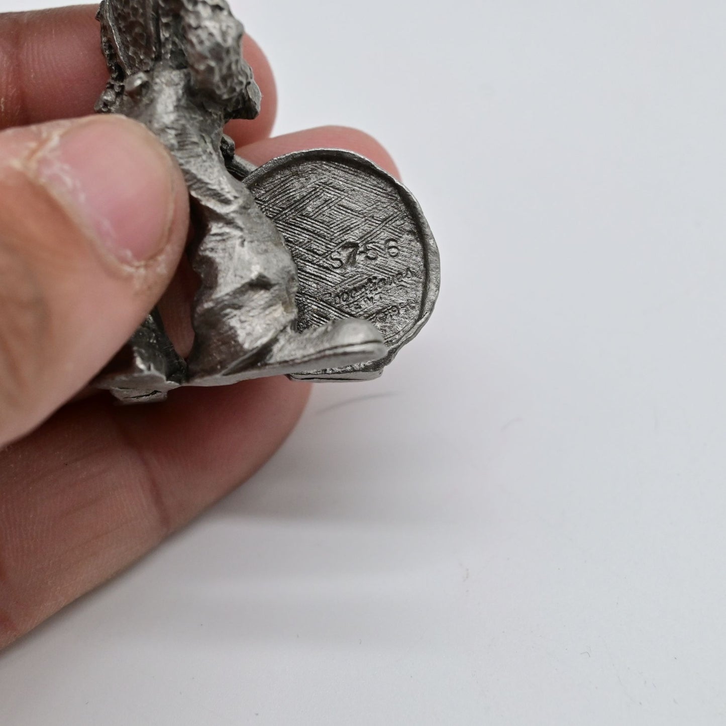 Vintage Spoontiques Pewter Clown Playing A Drum S756 Figure