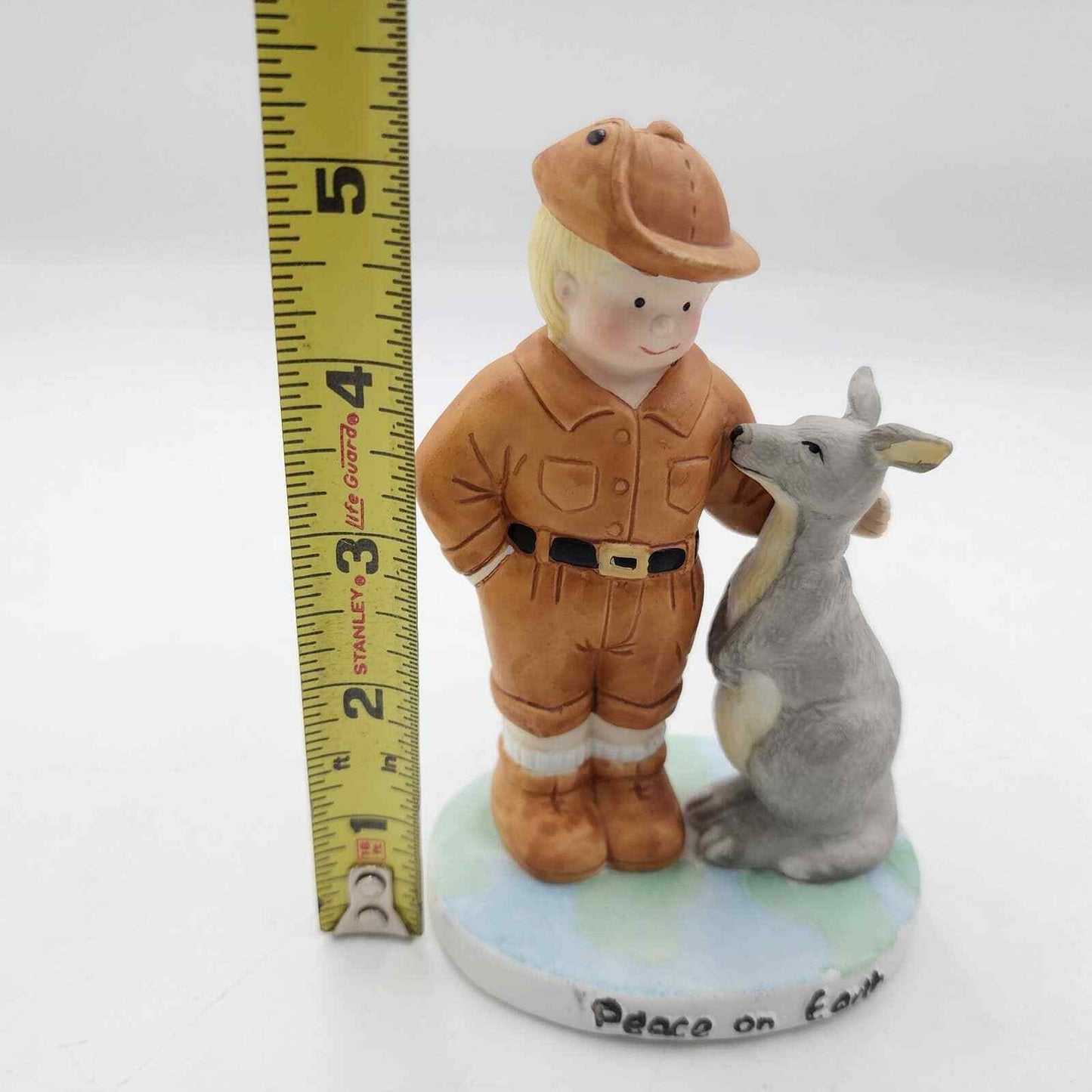 Vintage Papel Freelance Peace on Earth Boy And Kangaroo Figure