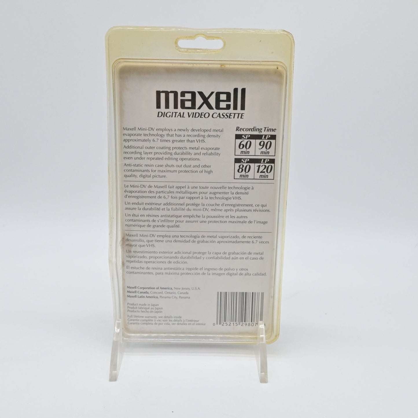 Maxell Mini DV 60 Minute Blank Video Cassette Tape 2 Pack New In Package