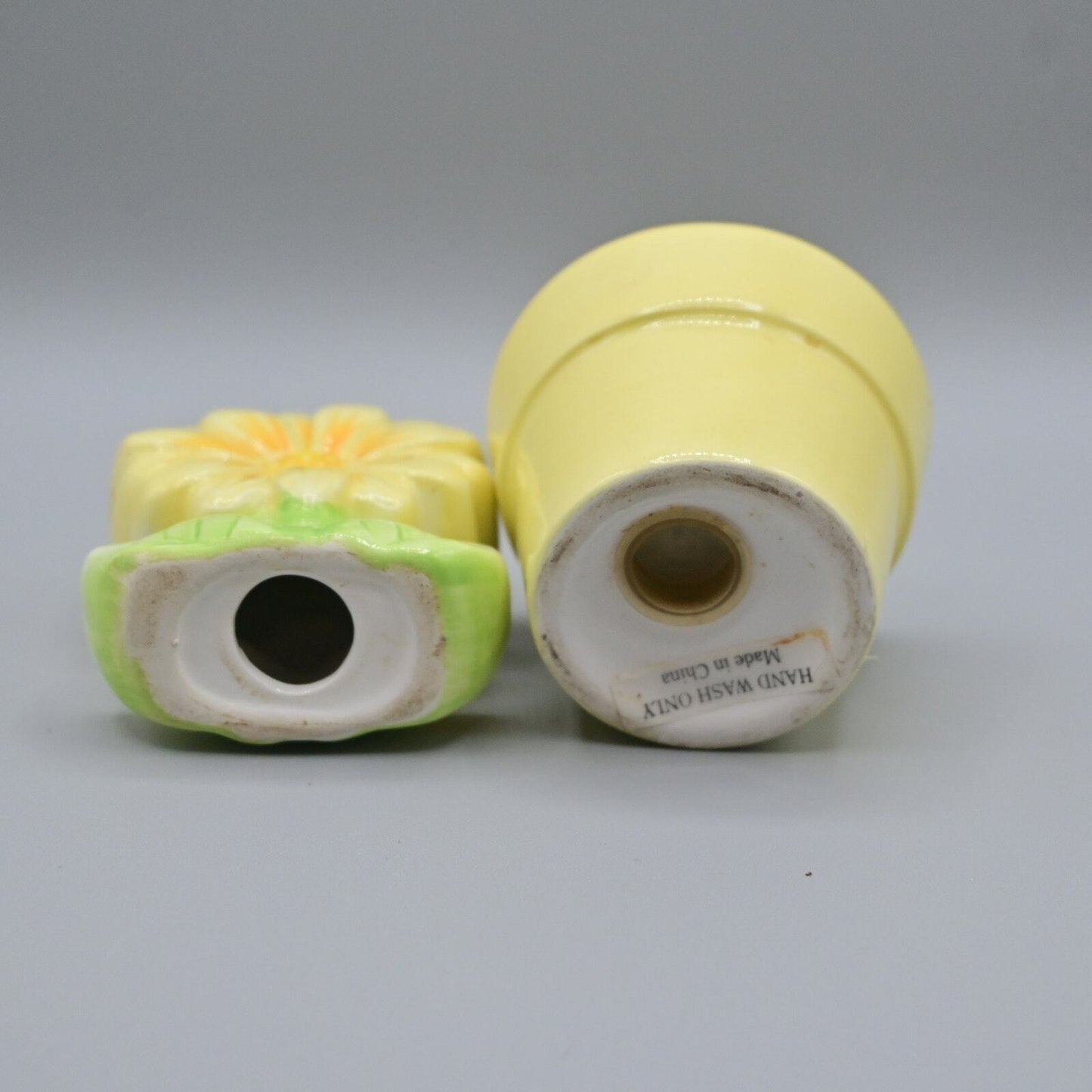 Vintage Yellow Sunflower Salt And Pepper Shakers