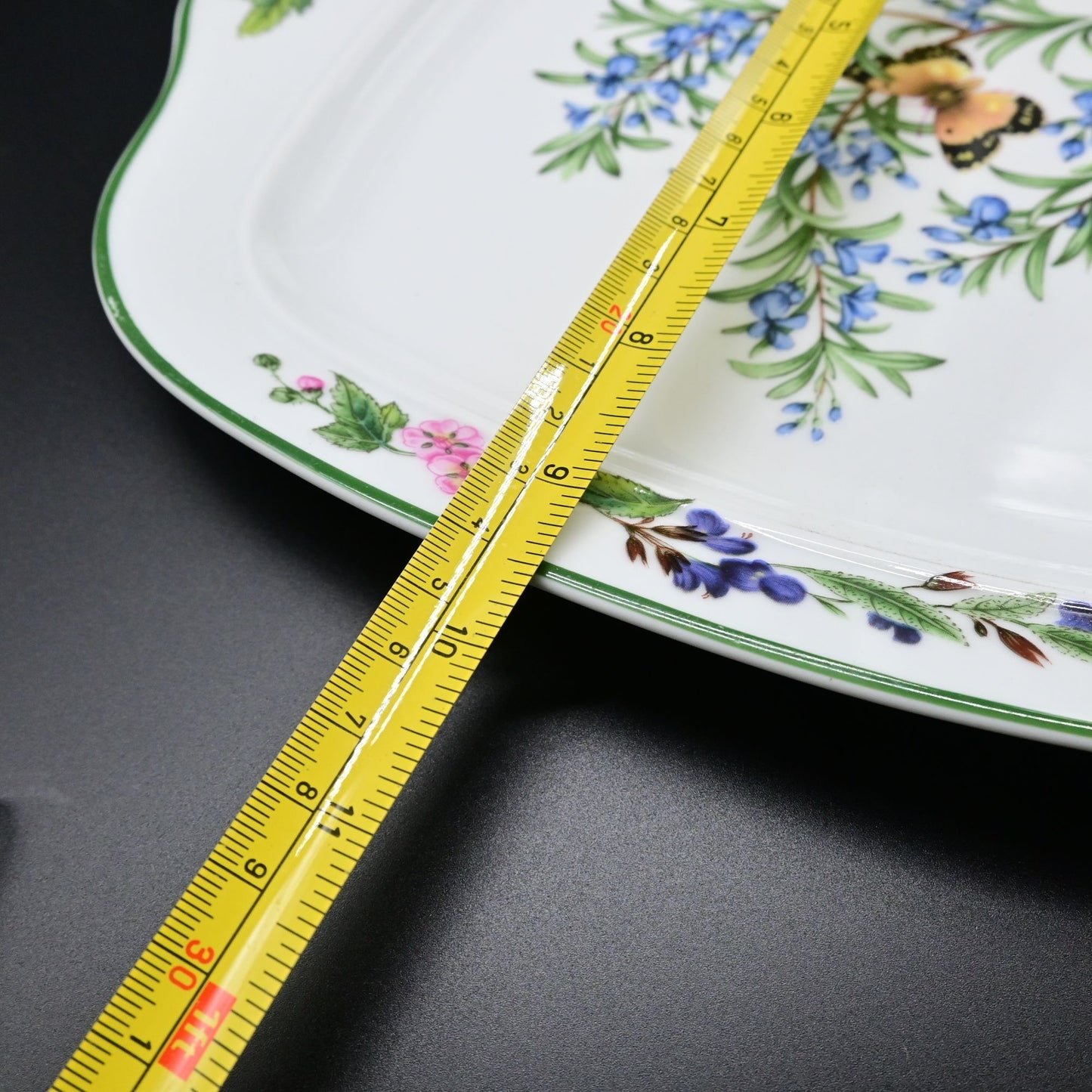 Royal Worcester Herbs Square Handled Cake Plate