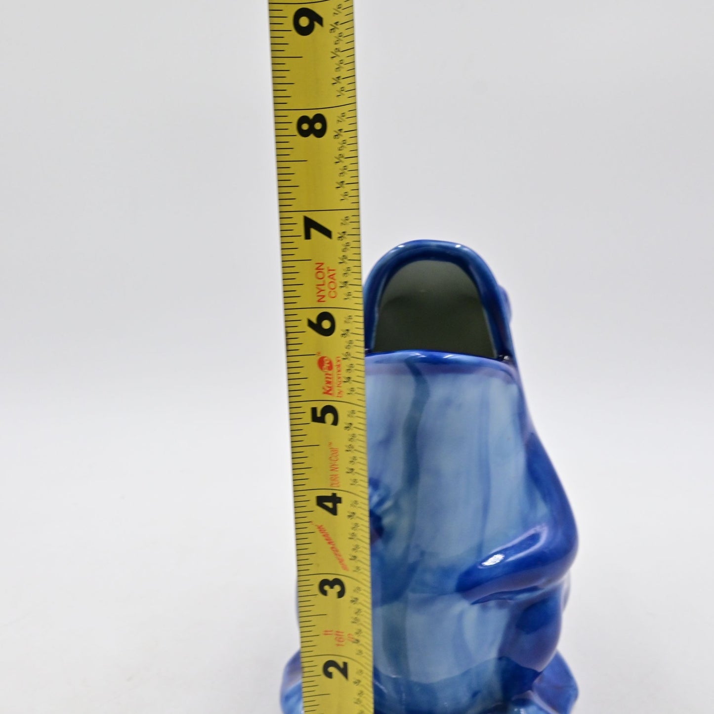 WCL Ceramic Pottery Blue Frog Pitcher Hand Painted - Vintage