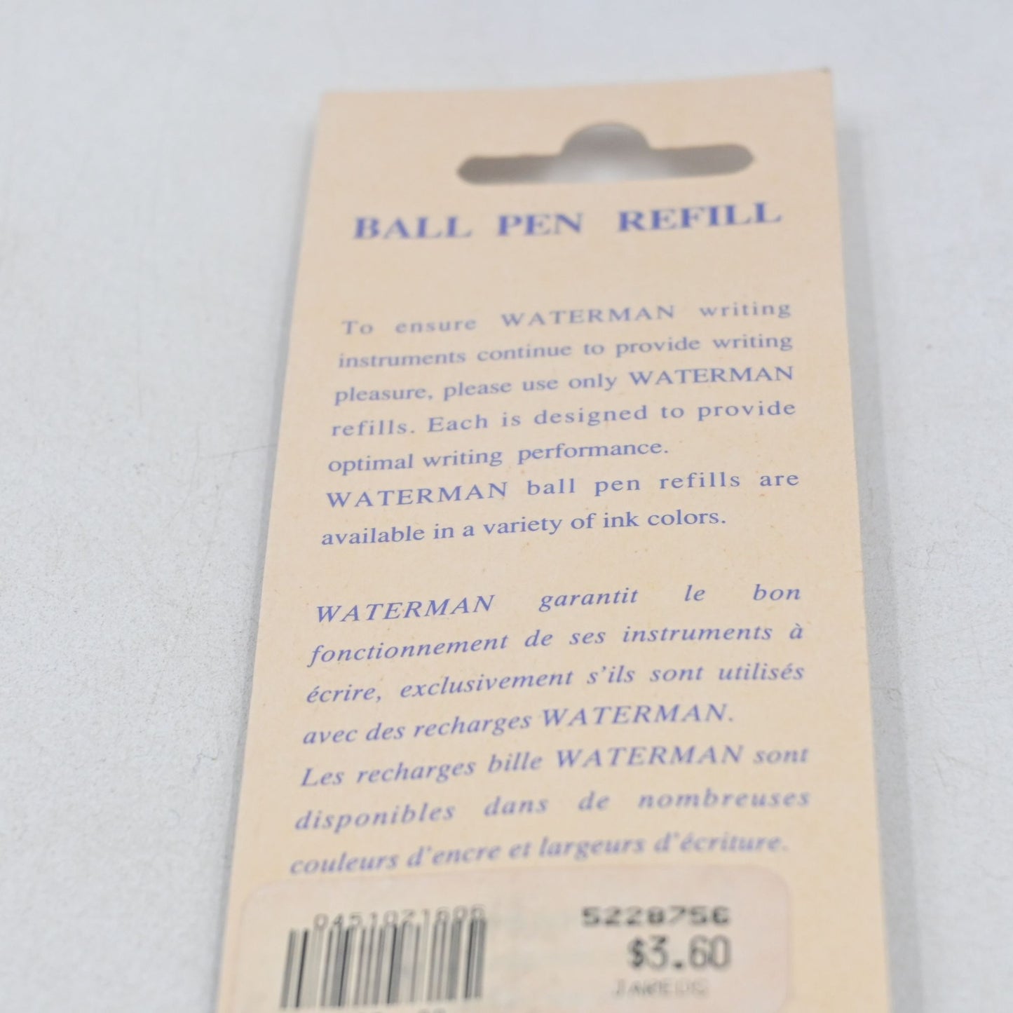 Waterman Pen Refills Blue Ink Fine Point Roller Ball Germany Sealed Vintage