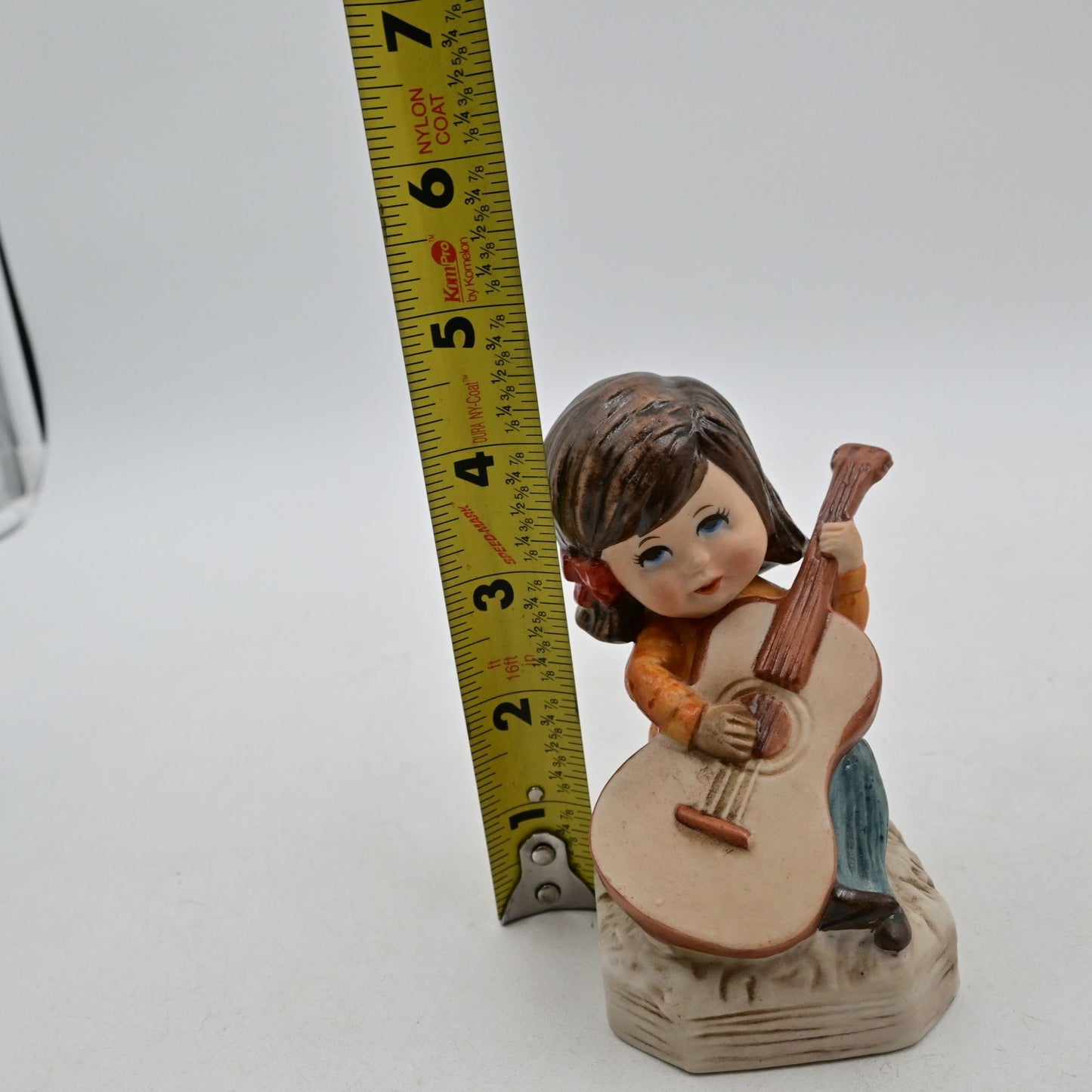 Fran Mar Gorham Moppets Figurine Ceramic I Miss You Guitar Girl - Vintage 1971
