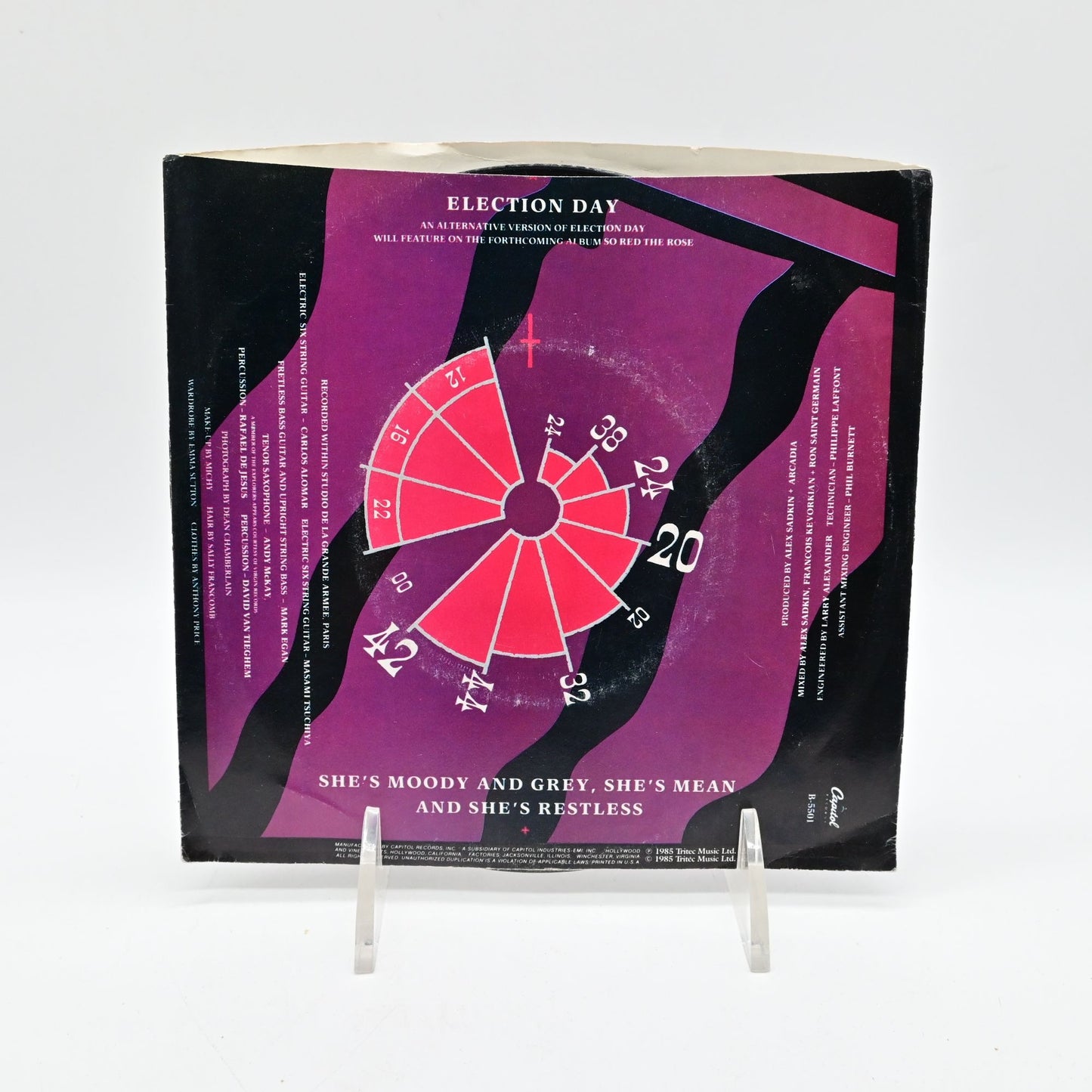 Arcadia Election Day Vinyl Record 45rpm