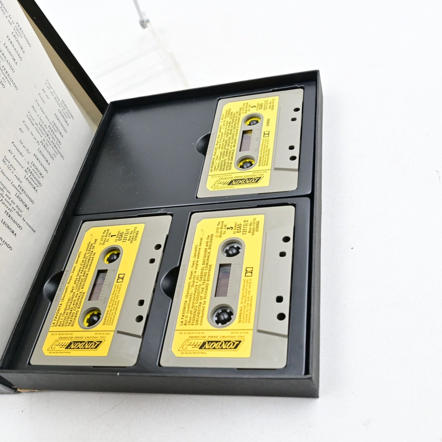 Donizeti La Favorita Pavarotti Cossotto Bonynge DECCA 6.42493 Stereo Cassette