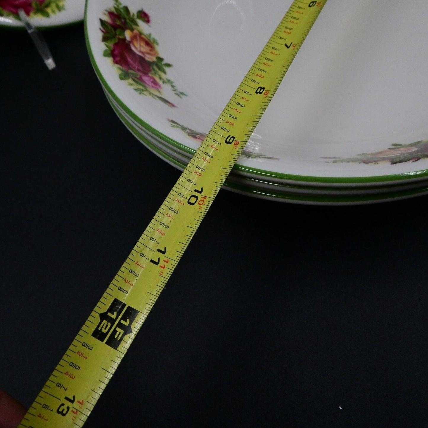 Vintage Royal Albert Green Rim Serving Bowl 9.5" Set Of 4