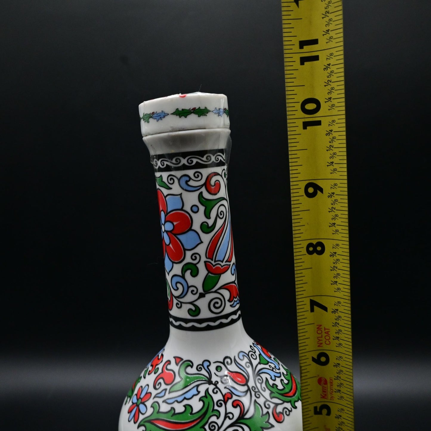 Metaxa Porcelain Decanter with Floral Design Vintage