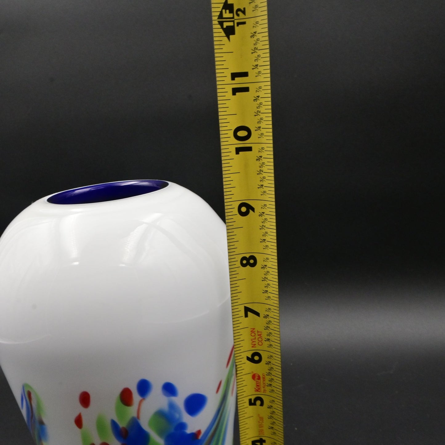 Vintage Art Deco Glass Splatter Vase