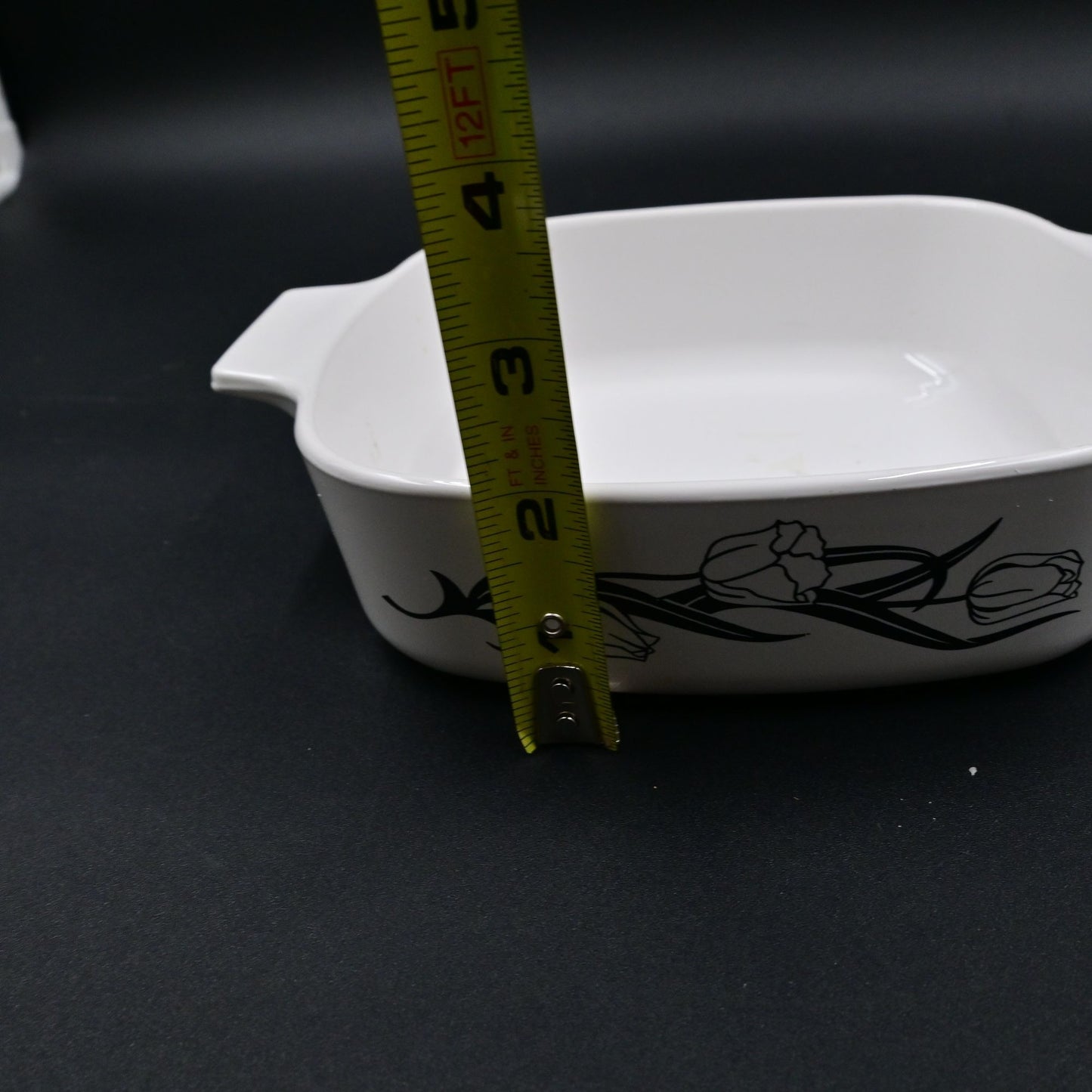 Corning Ware Lyrics Black Tulip Casserole Dish No Lid