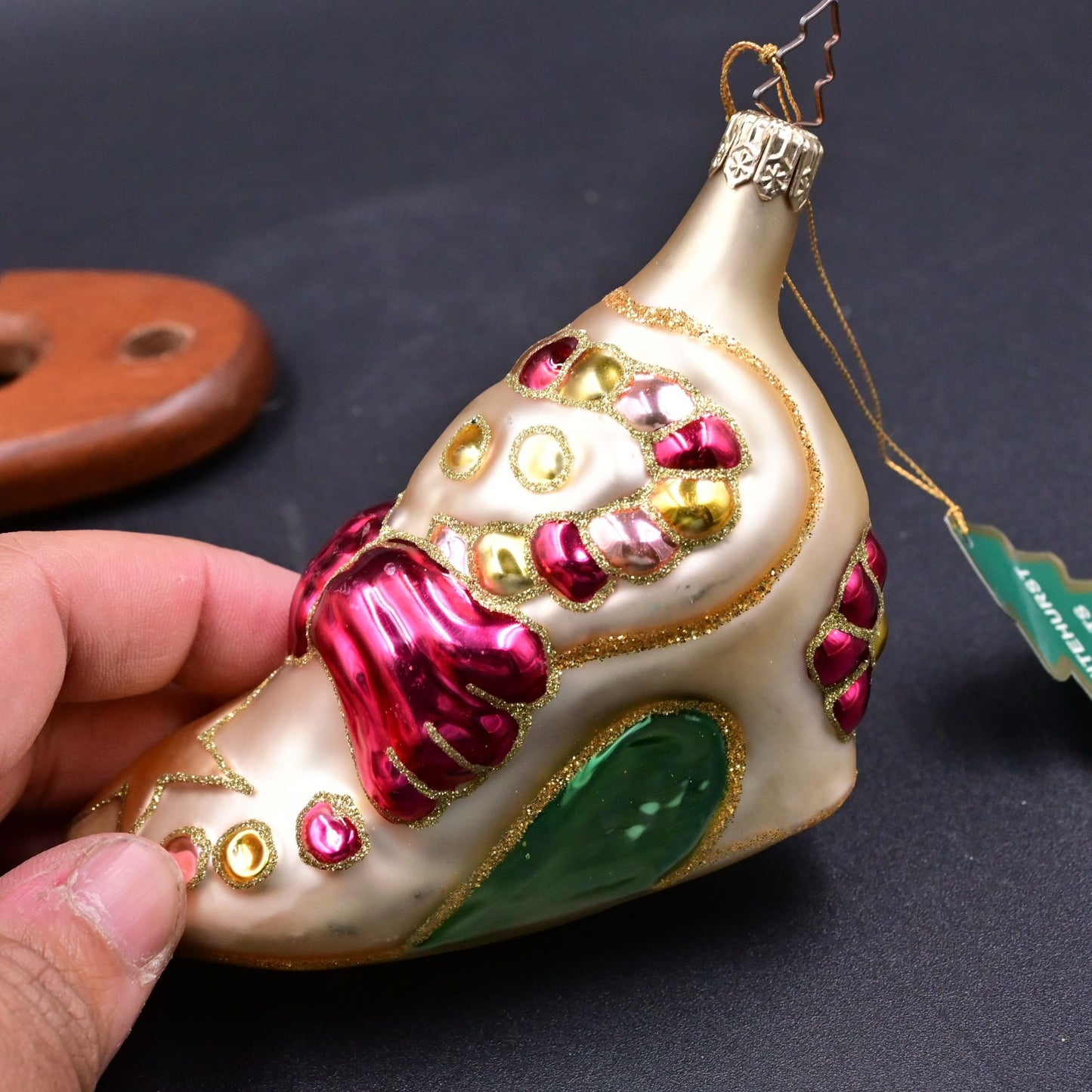 Whitehurst Imports Shoe Blown Glass Christmas Ornament - Vintage