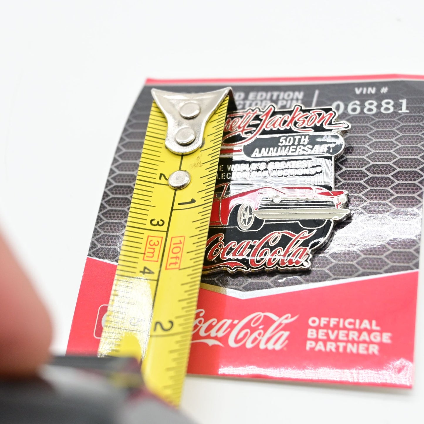 Coca Cola Barrett Jackson Auctions Limited Edition QT Pin 50th Anniversary