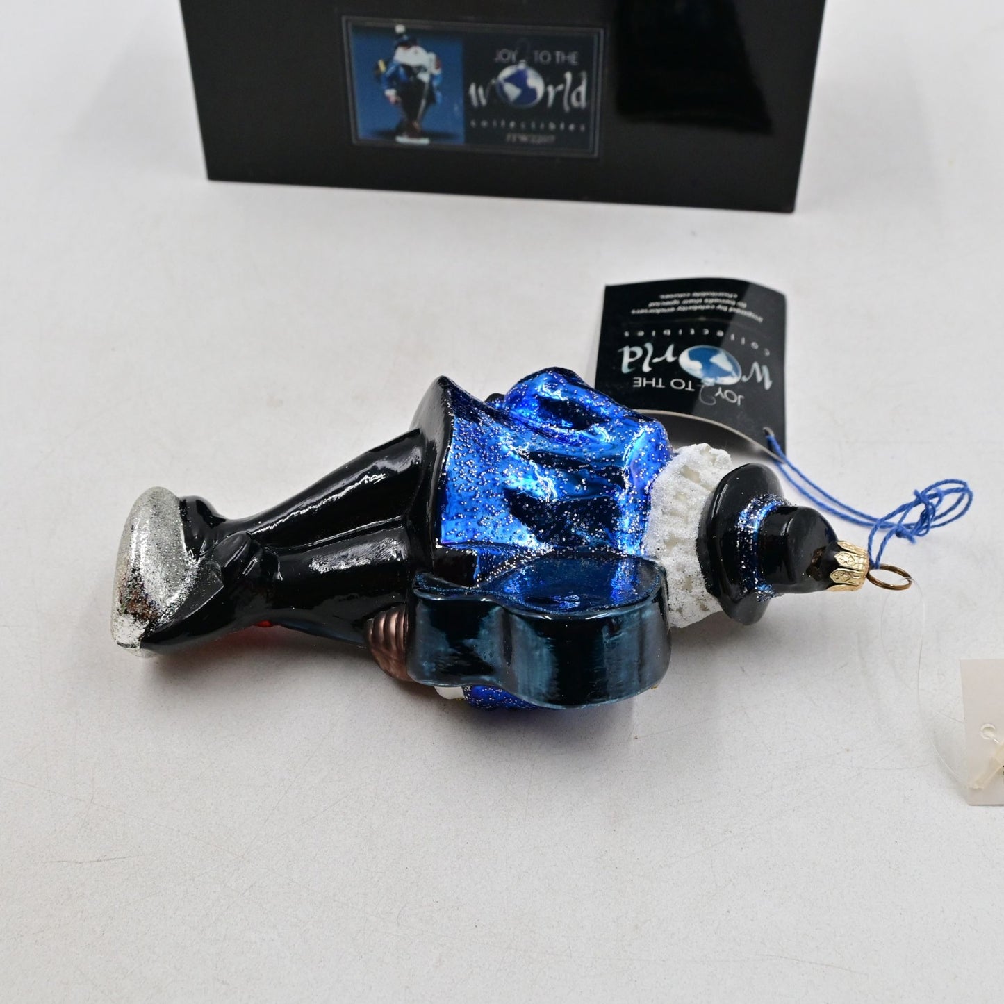 Joy to the World Collectibles Santa Does the Blues Glass Christmas Ornament