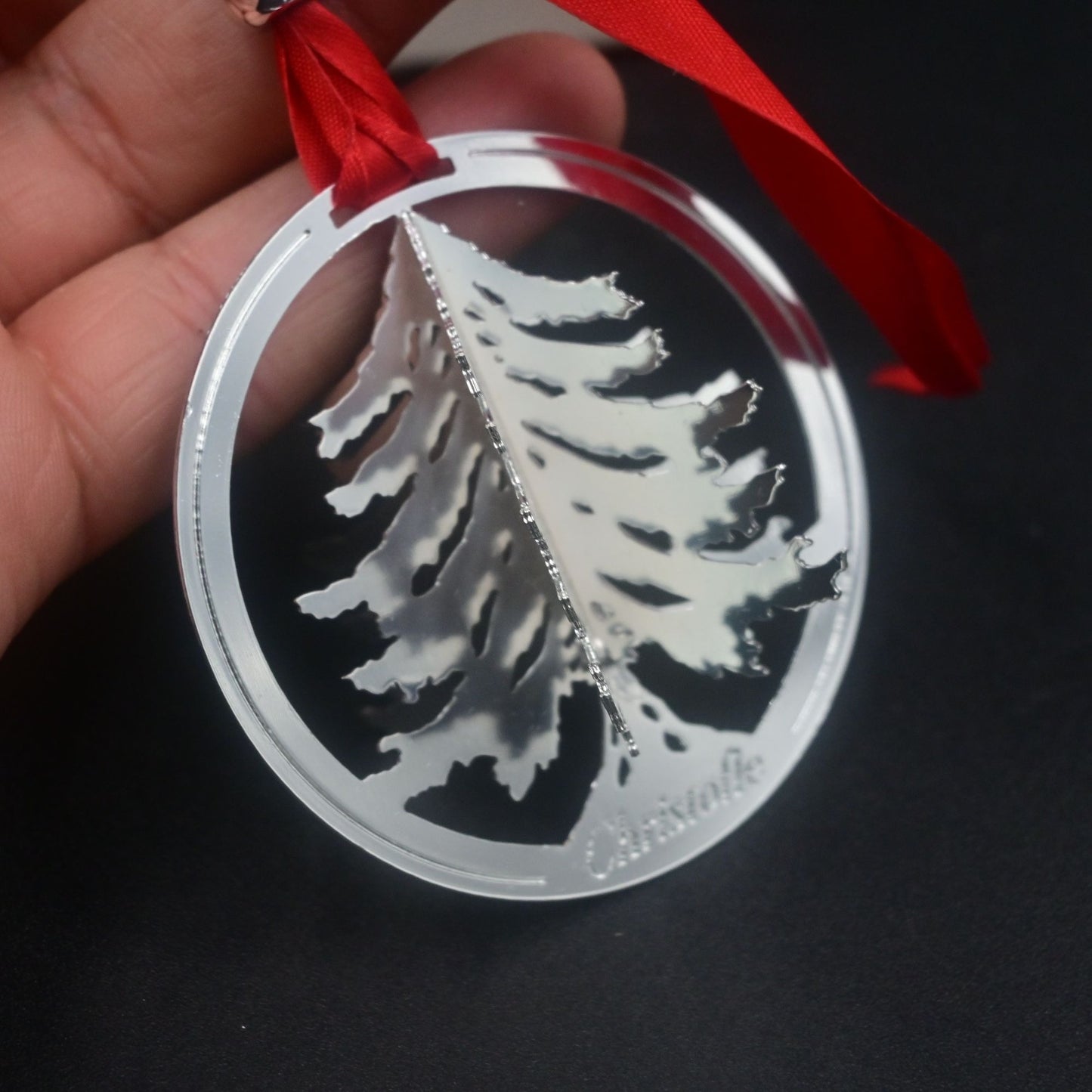 Christofle Silver Plate 3d Noel Vintage 1987 Christmas Tree Ornament w/ Box
