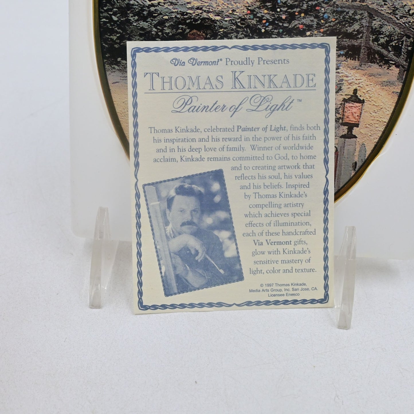Thomas Kinkade Art Sun Catcher Kids With Christmas Tree By Via Vermont
