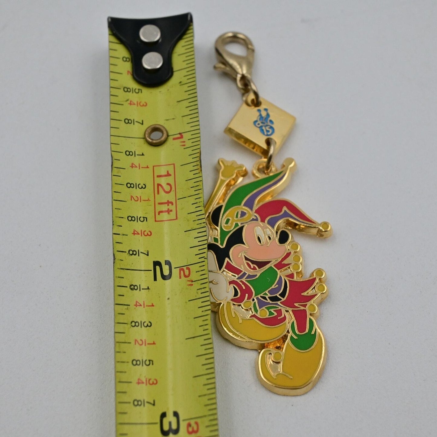 Disney Tokyo 20th Anniversary Jester Mickey Mouse Keychain/Charm/Zipper Pull