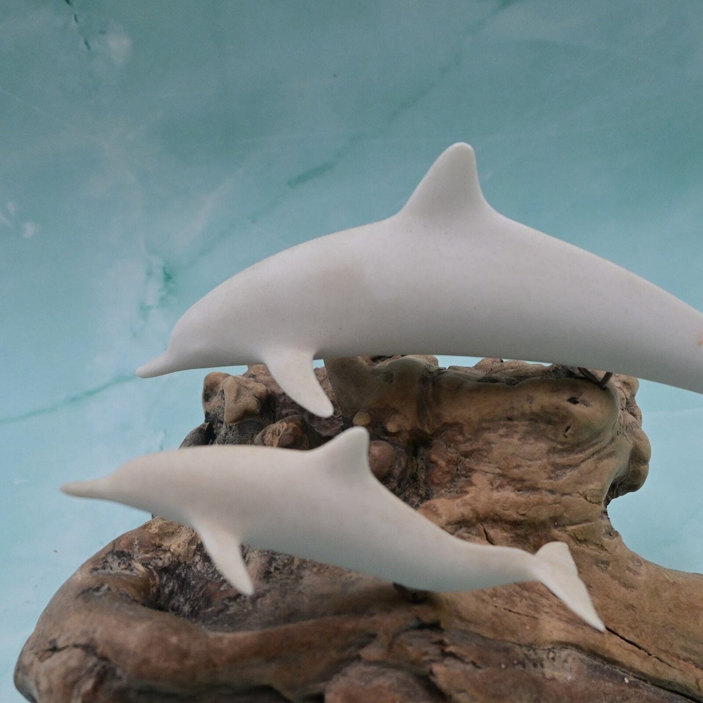 John Petty Driftwood Dolphin Pair Figure