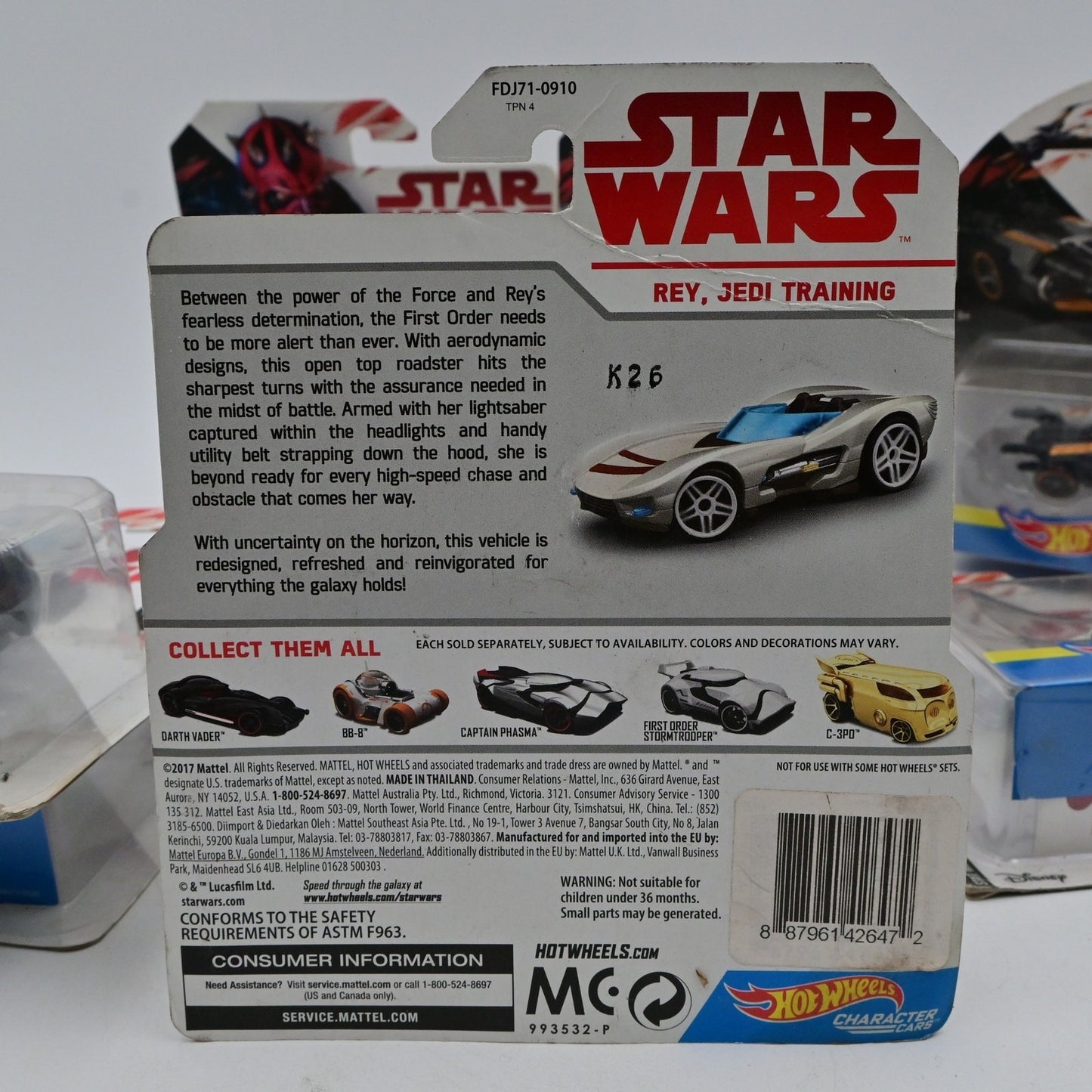 Hot Wheels Star Wars Character Cars & Characterships Bundle Of 7