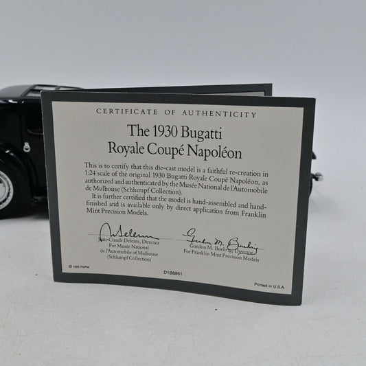 1930 Bugatti Royale Coupe Napoleon Franklin mint 1:24 Diecast