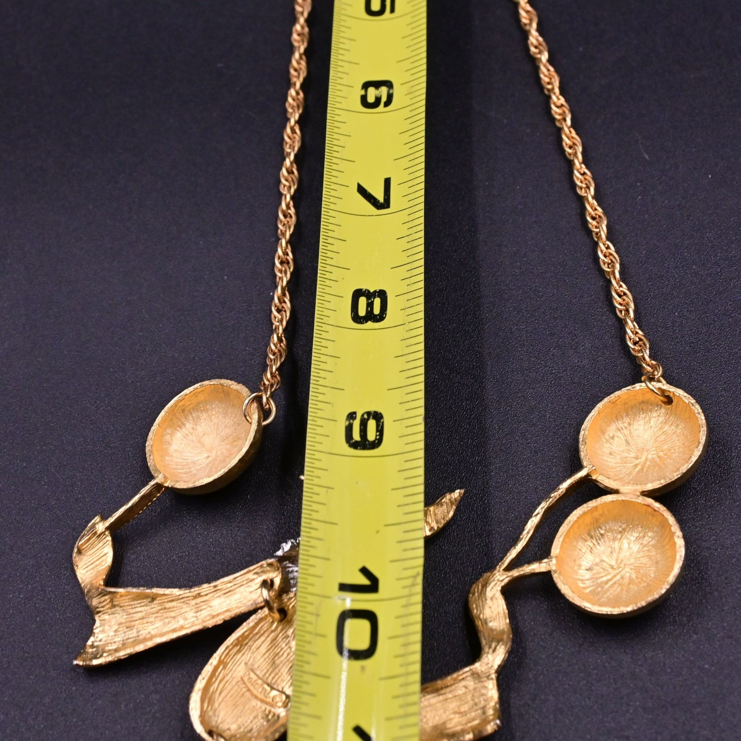 Polcini Harlequin Clown Balloons Gold Tone Vintage Necklace