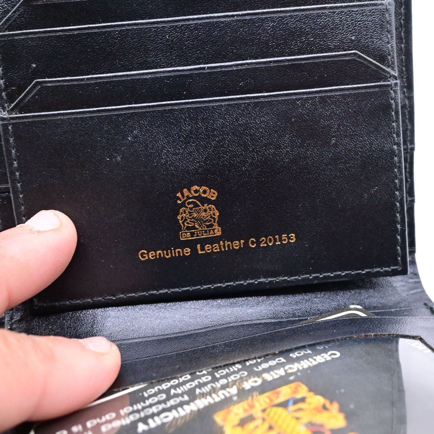 Jacob De Julia Black Genuine Leather Wallet With Box