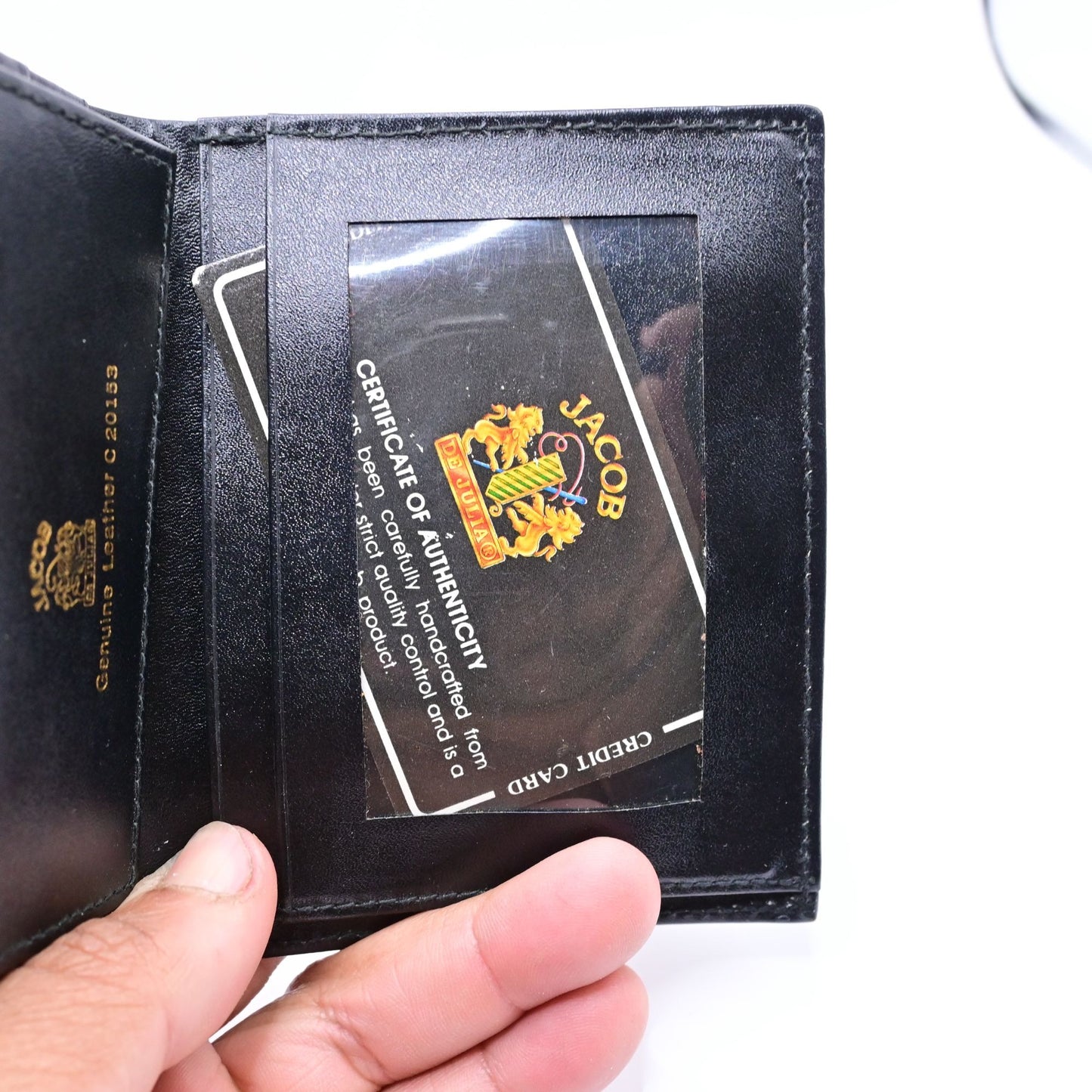Jacob De Julia Black Genuine Leather Wallet With Box
