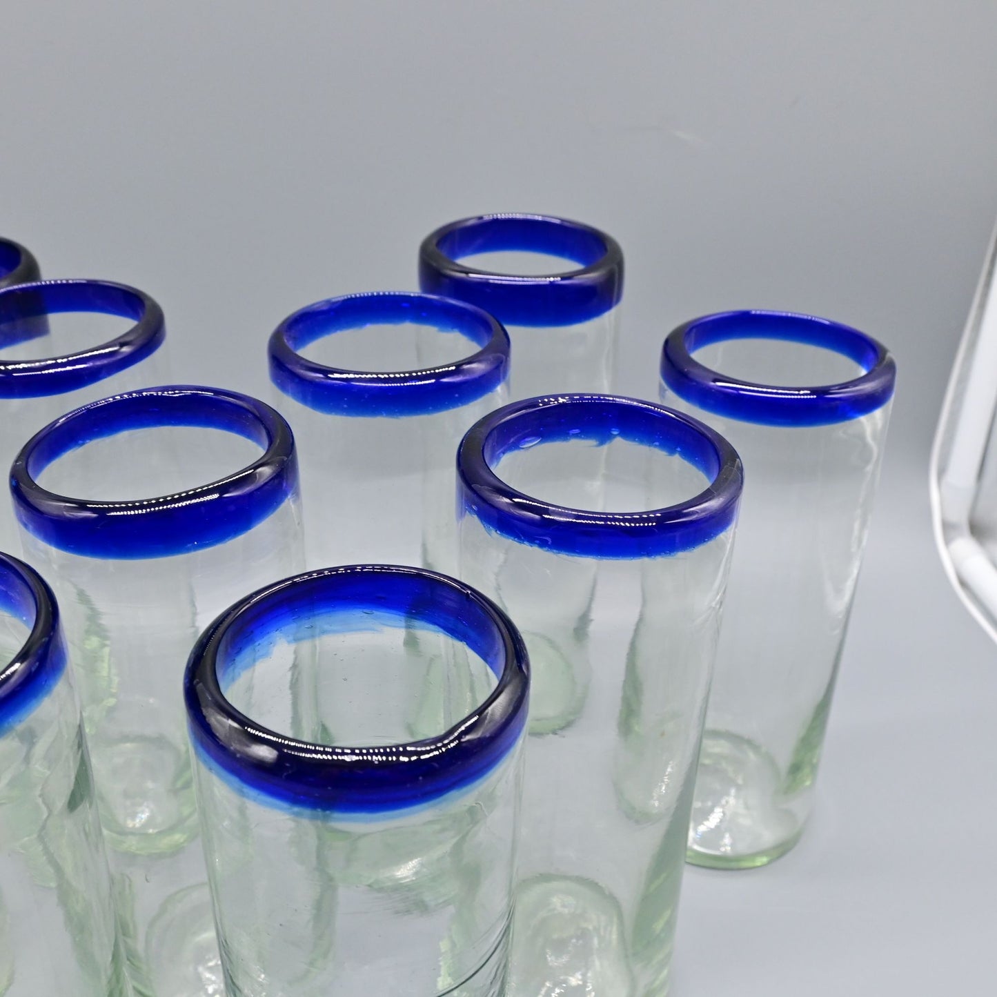 Mexican Hand Blown Glass Highball Tumbler Set Of 12