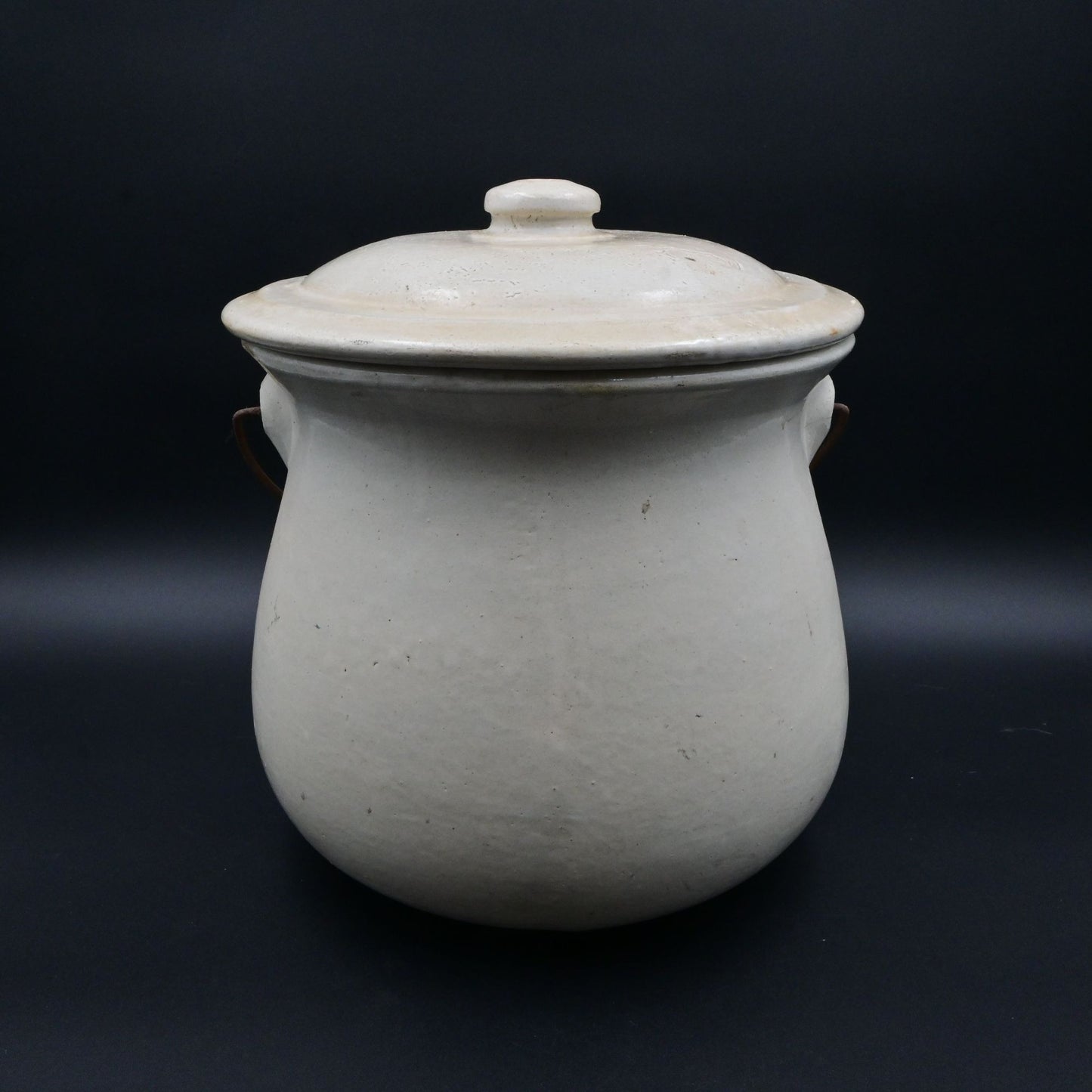 Stoneware Chamber Pot Slop Jar Unmarked Chipped