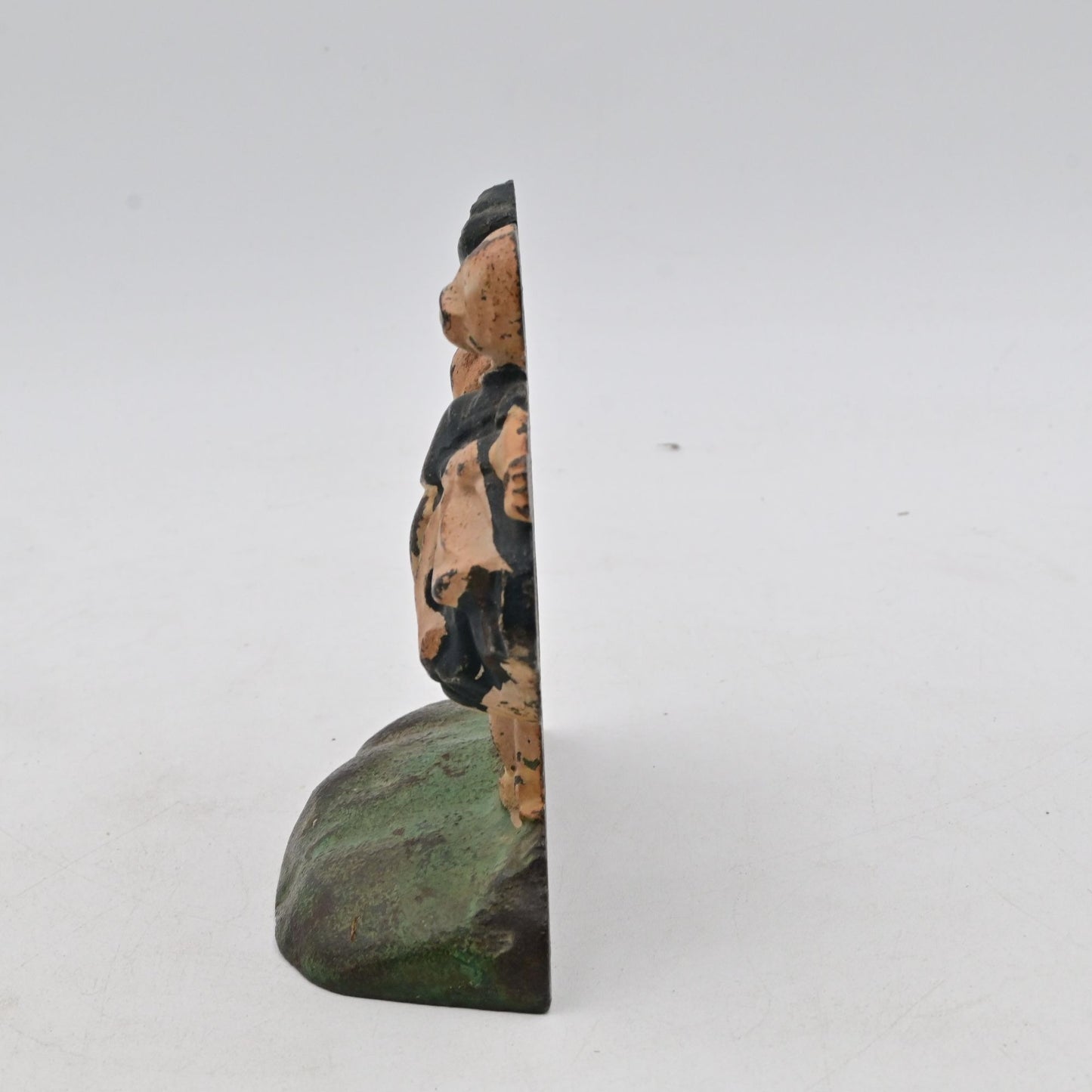 Vintage Cast Iron Doorstop Kissing Dutch Girl & Boy