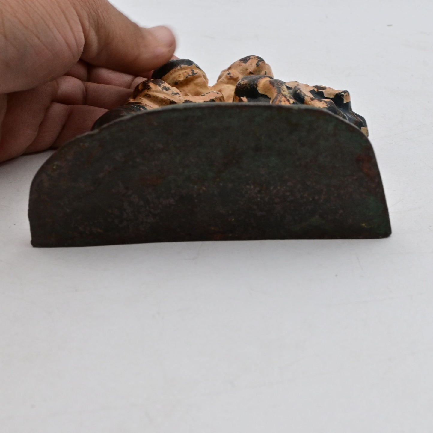 Vintage Cast Iron Doorstop Kissing Dutch Girl & Boy