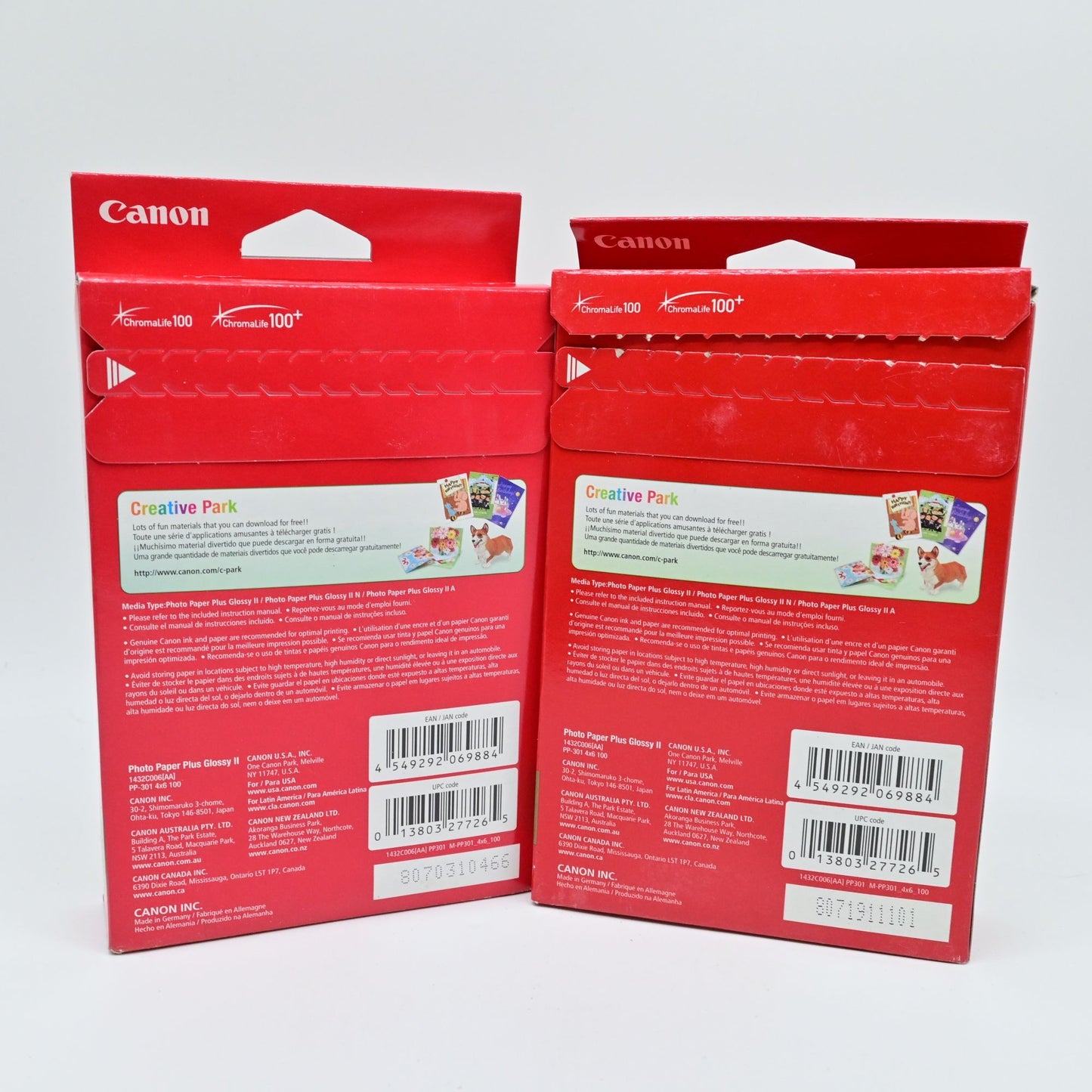 Canon Photo Paper Plus Glossy II PP-301 Inkjet Photo Paper Bundle Of 2