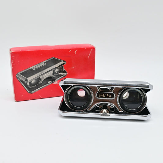 Vintage Wales Opera Glasses 2.5x Coated Lens With Case & Box Pocket-Sized Binoculars