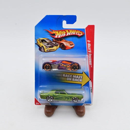 Hot Wheels A-Maze N Speedway 2-Pack Phantom Racer & '69 Mercury Cougar Die-Cast Cars