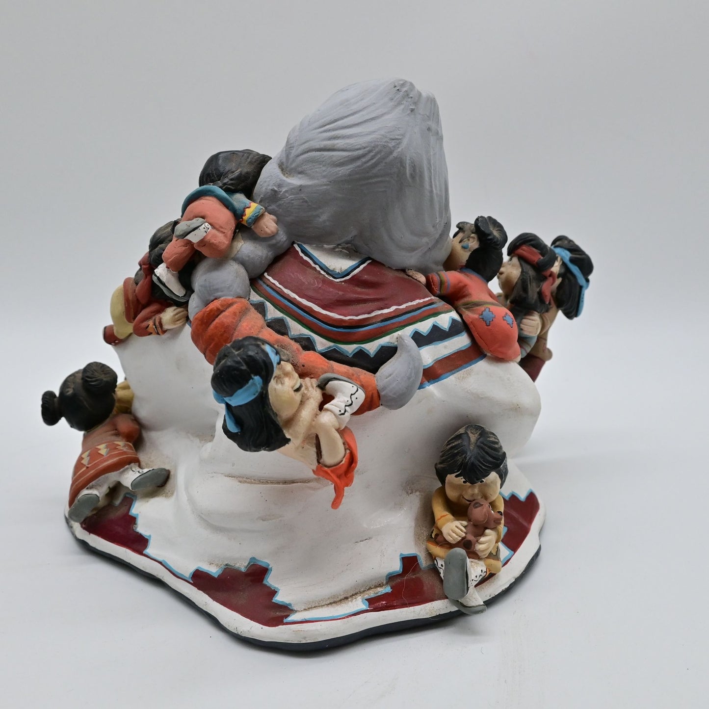 Native American Art Statue Jack Graham Whimsical Art Laughing Grandma & Children