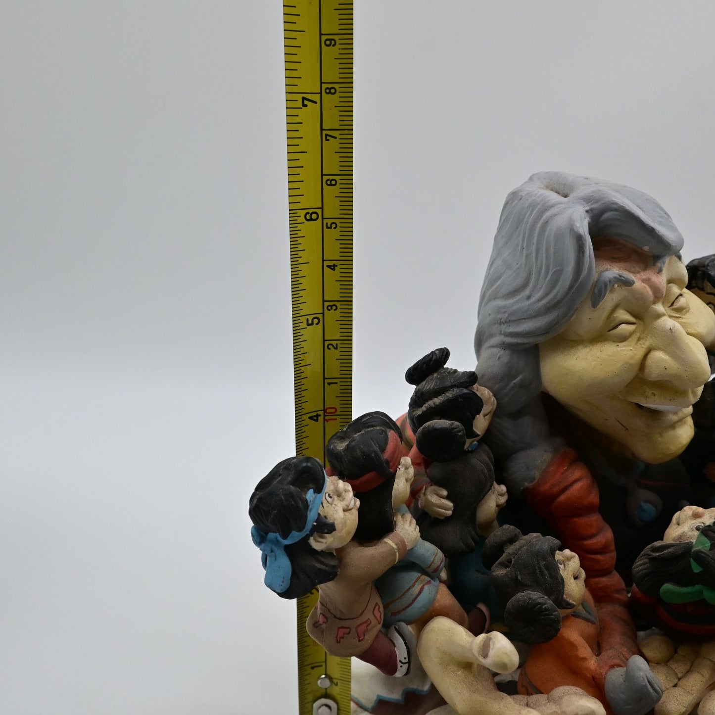 Native American Art Statue Jack Graham Whimsical Art Laughing Grandma & Children