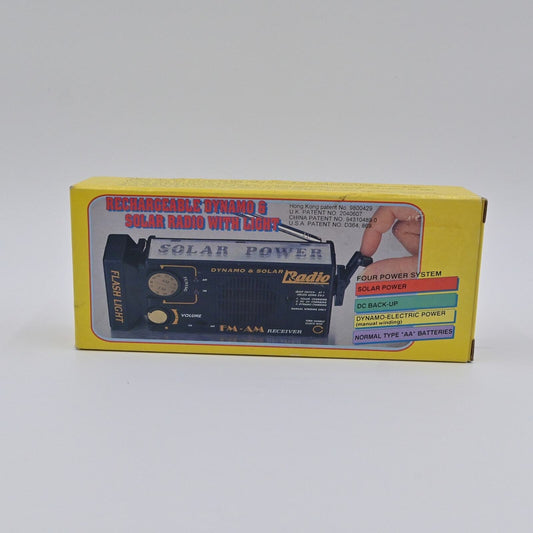 Rechargeable Dynamo & Solar Radio With Light NOS