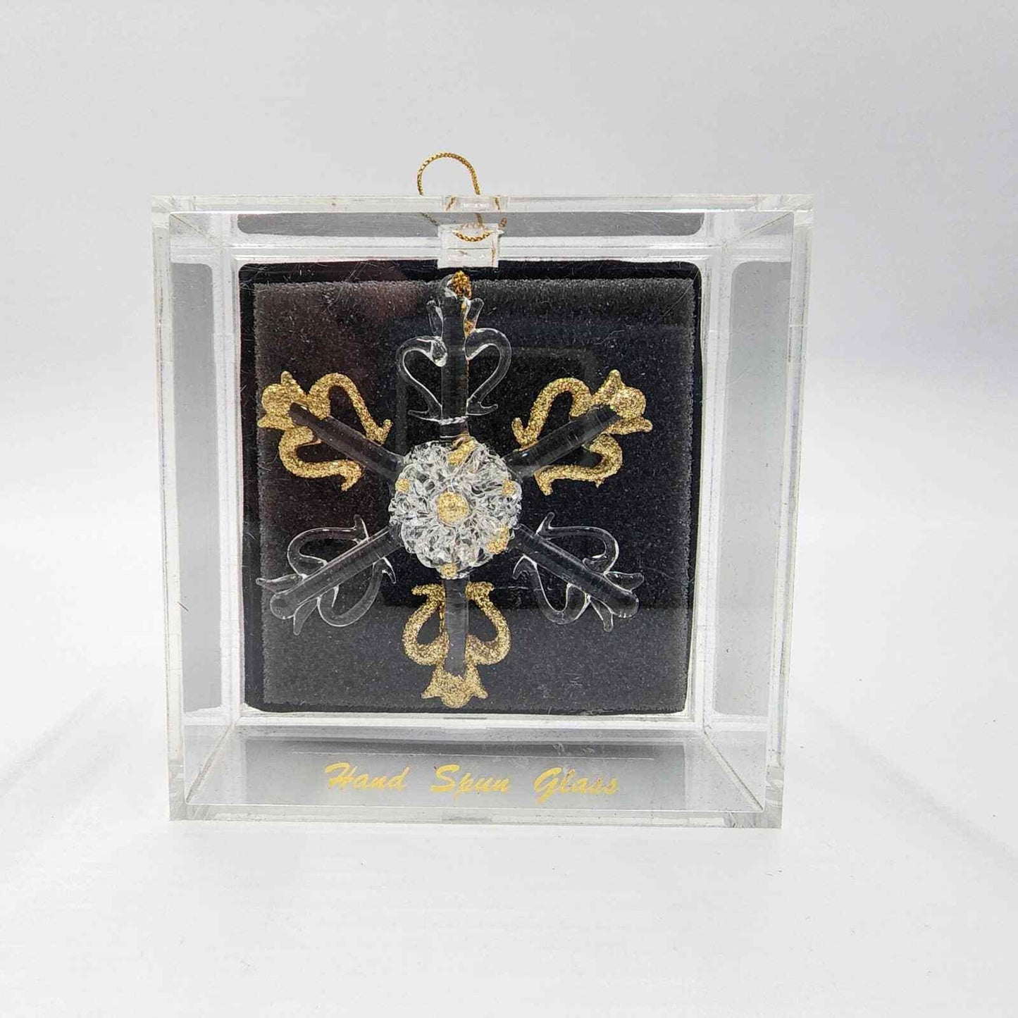 Unique Treasure Hand Spun Glass Snowflake Christmas Ornament
