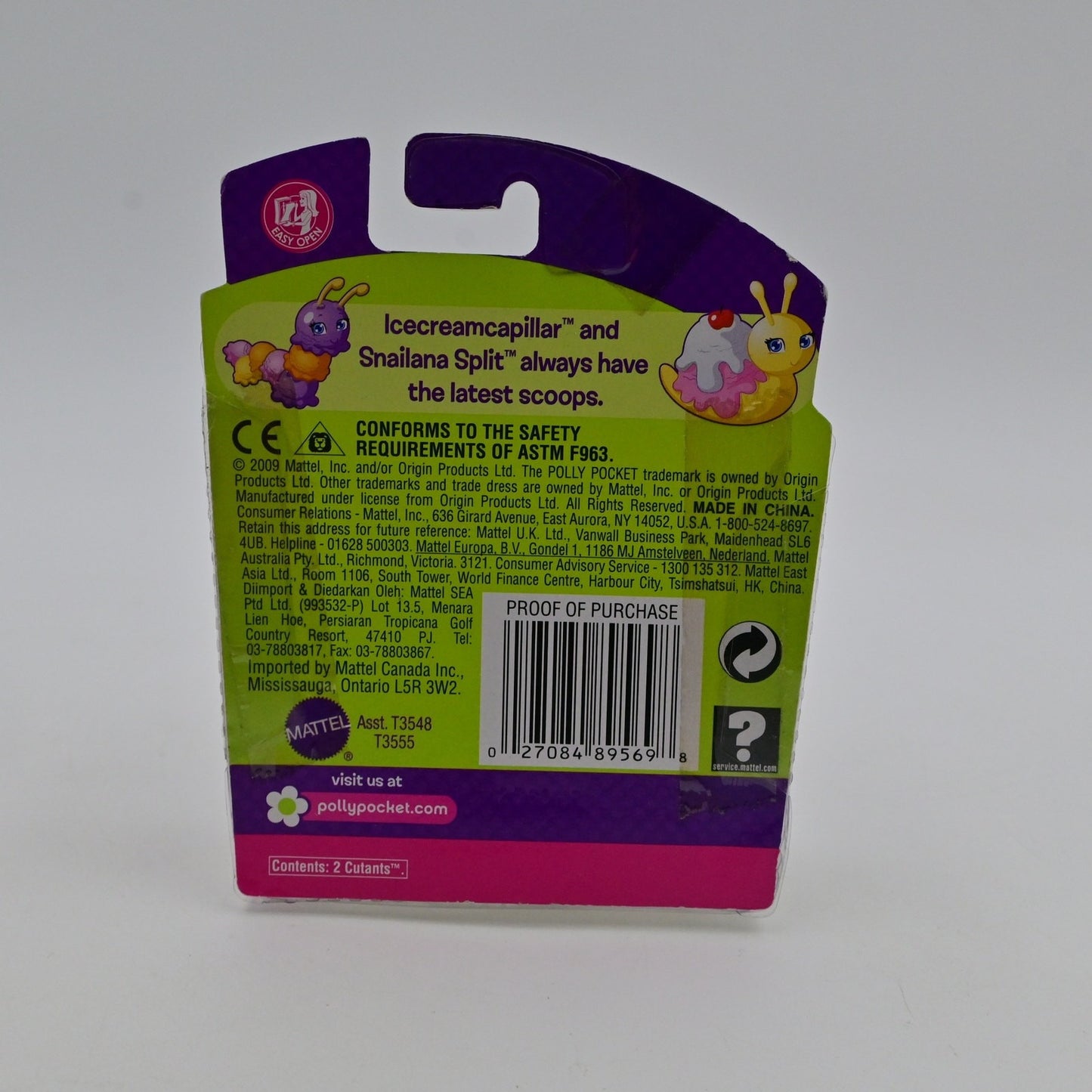 Polly Pocket Snailana Split And Icecreamcapillar