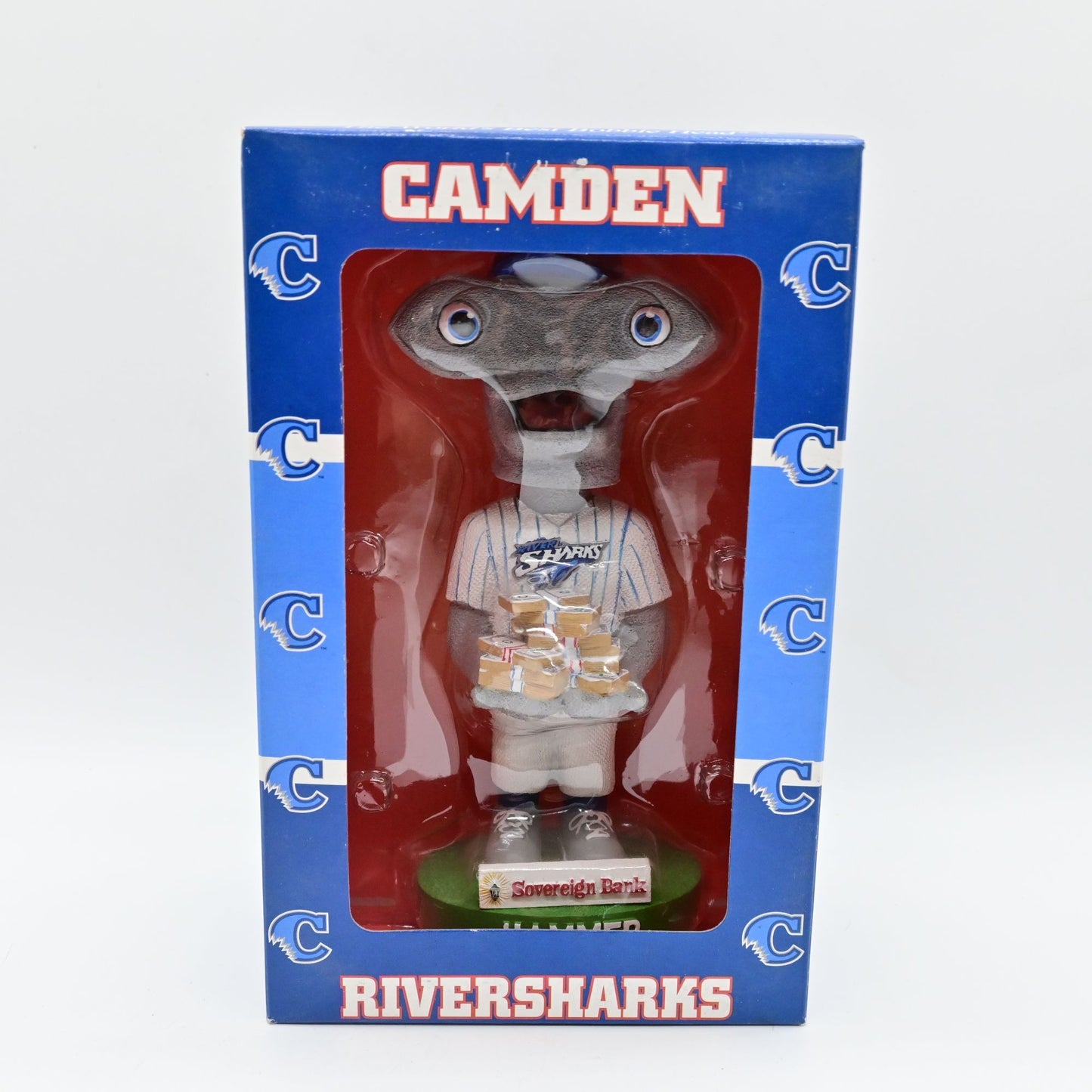 Vintage 2002 MiLB Camden River Sharks Hammer Mascot Bobblehead