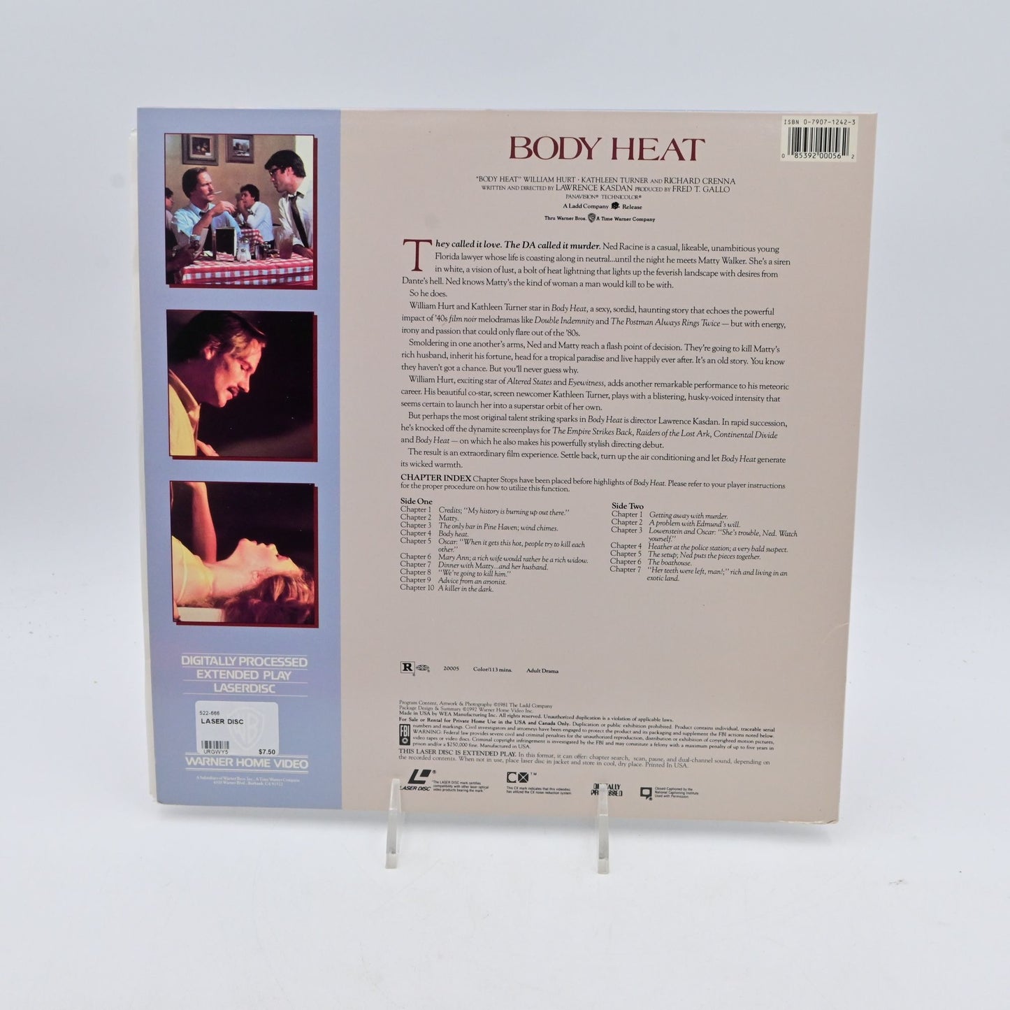 Vintage 1981 Body Heat LaserDisc