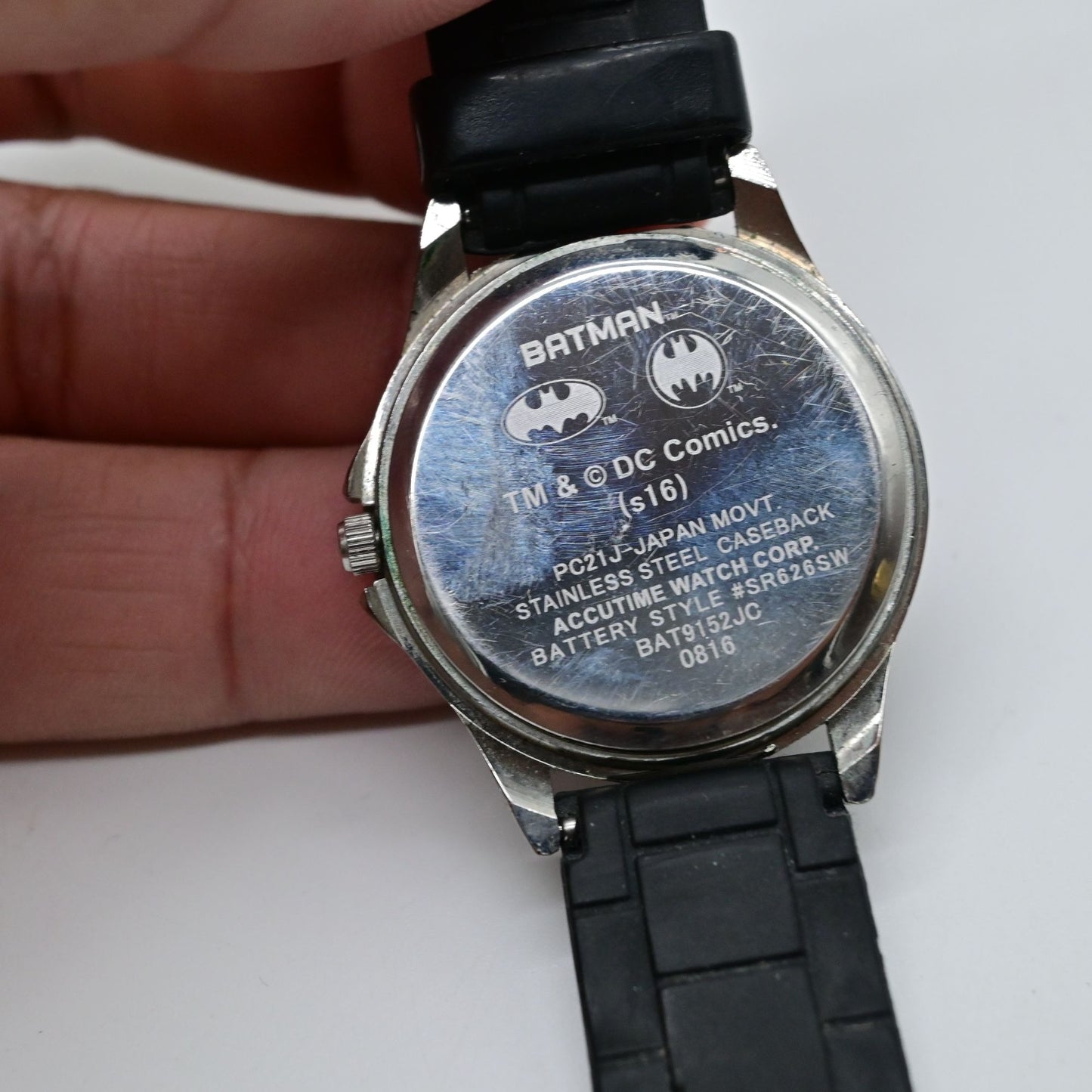 DC Comics Batman Accutime Chain Link Wrist Watch BAT9152JC