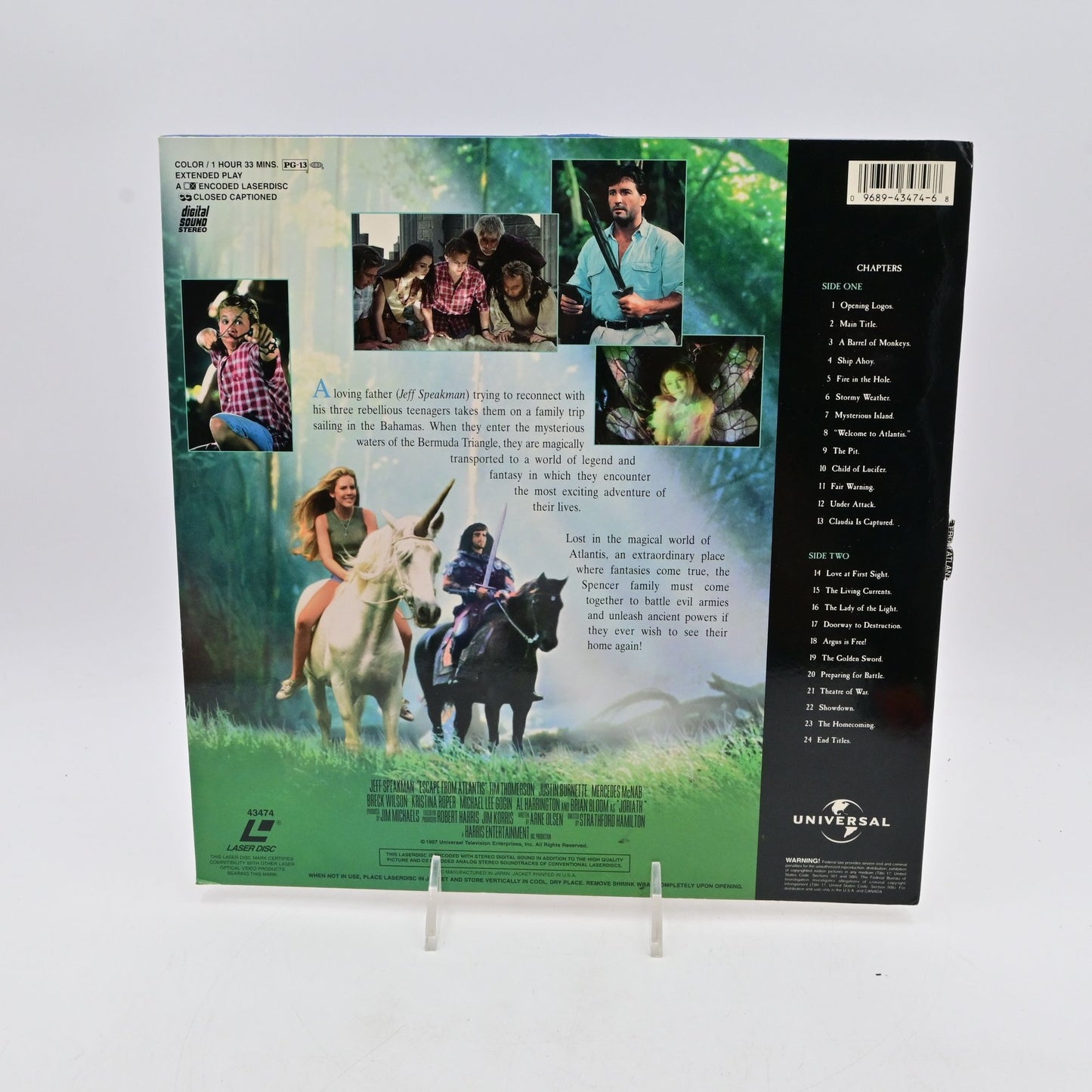 Vintage 1997 Escape From Atlantis Laserdisc
