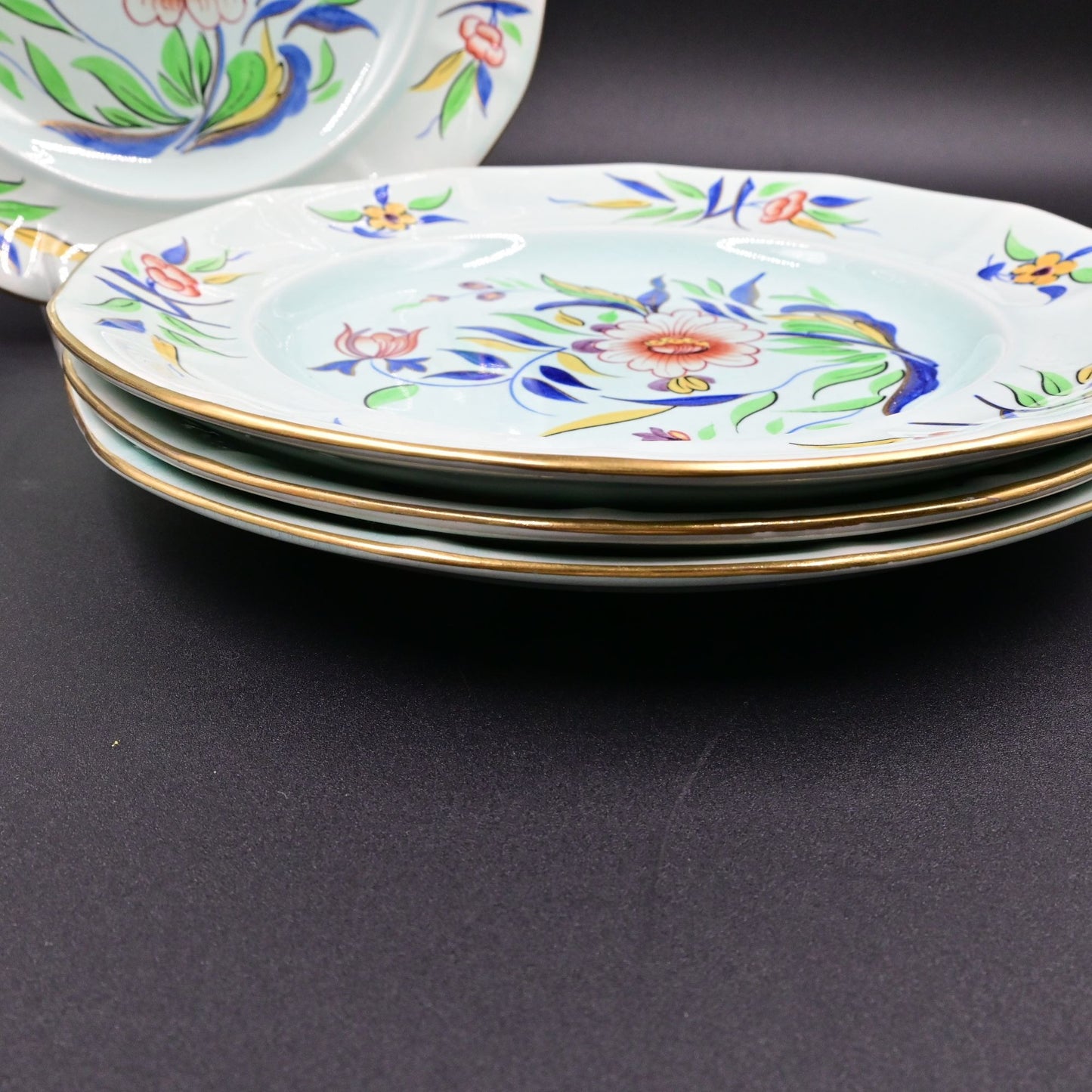Adams & Sons England Calyx Ware Cambodia Dinner Plate Set Of 4