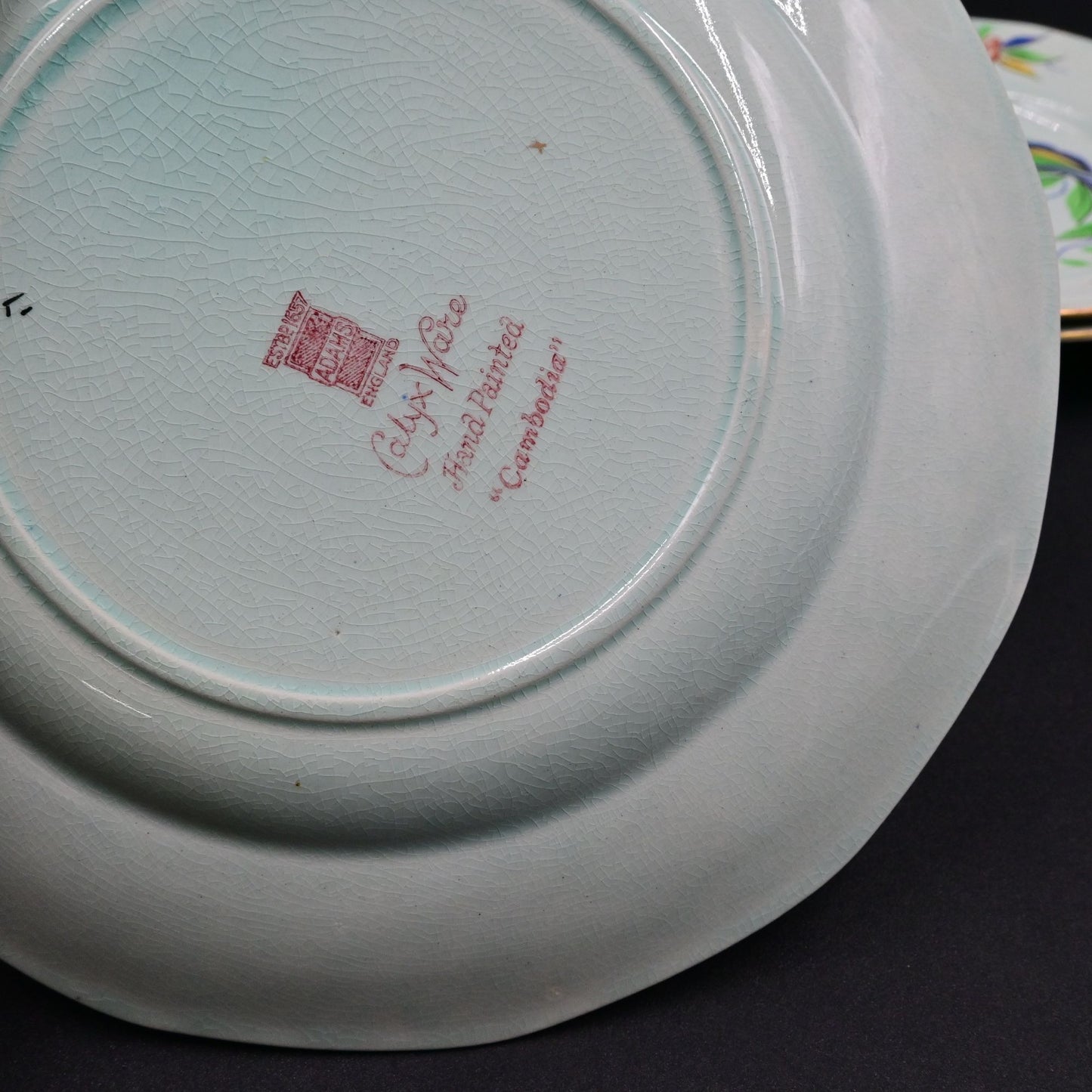 Adams & Sons England Calyx Ware Cambodia Desert Plate Set Of 4