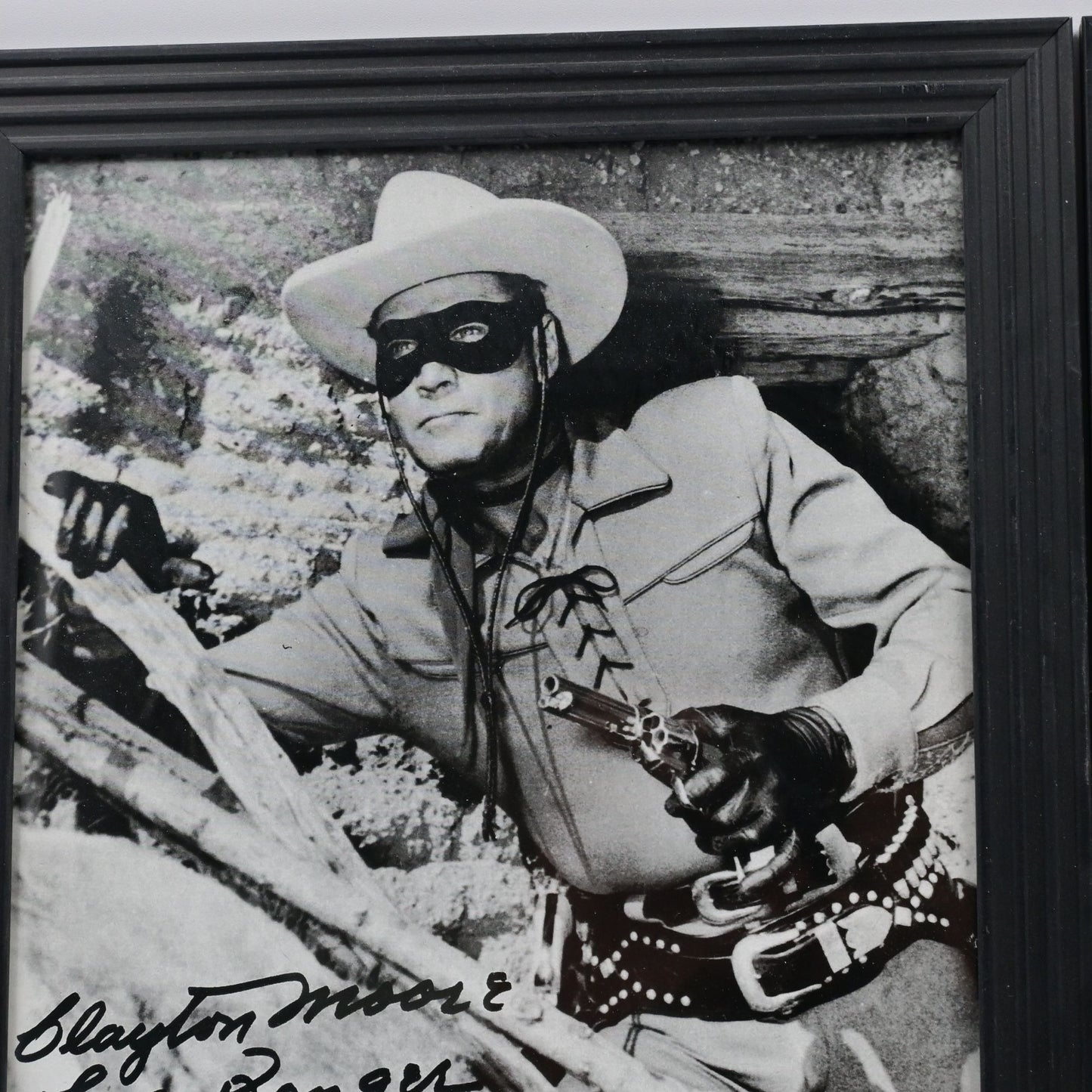 The Lone Ranger Clayton More Signed Reprint Framed 8x10 Bundle Of 2