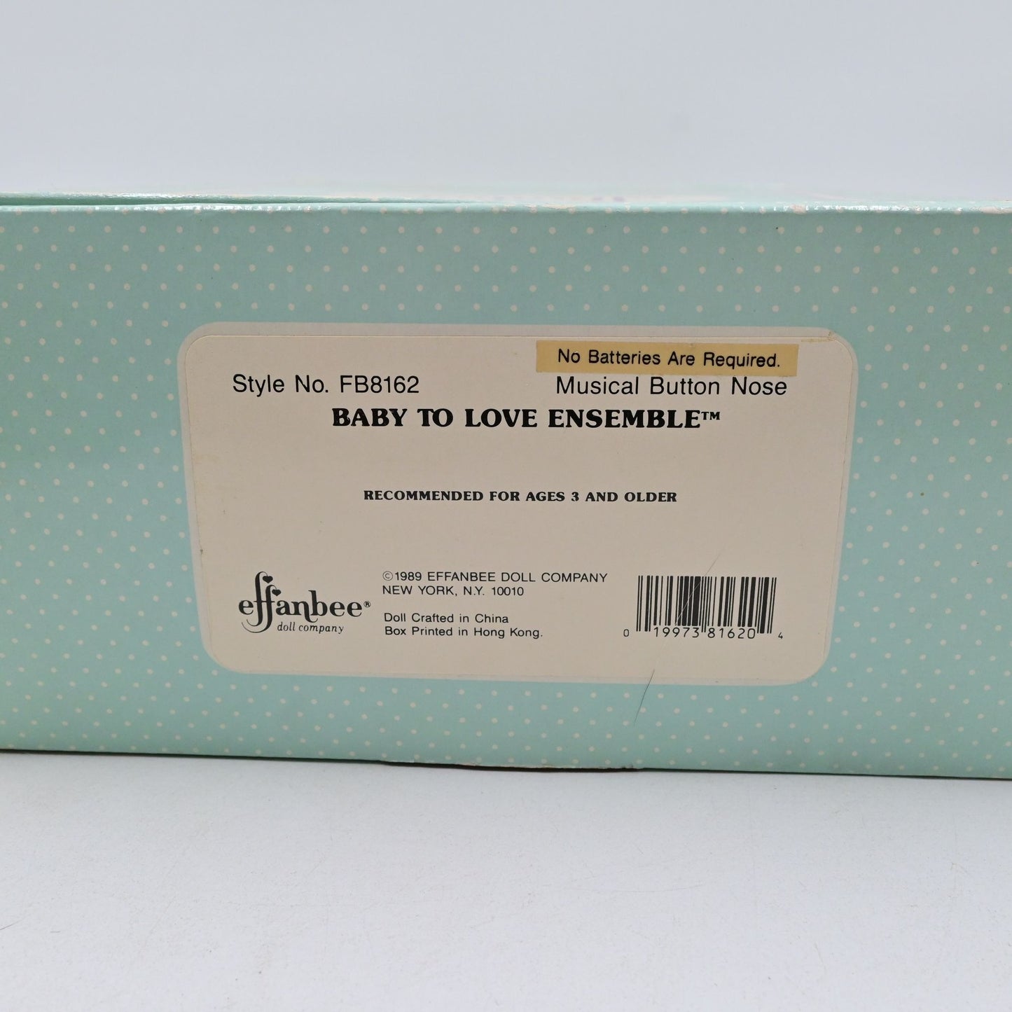 Effanbee Baby To Love Ensemble Doll New In Box - Vintage 1989