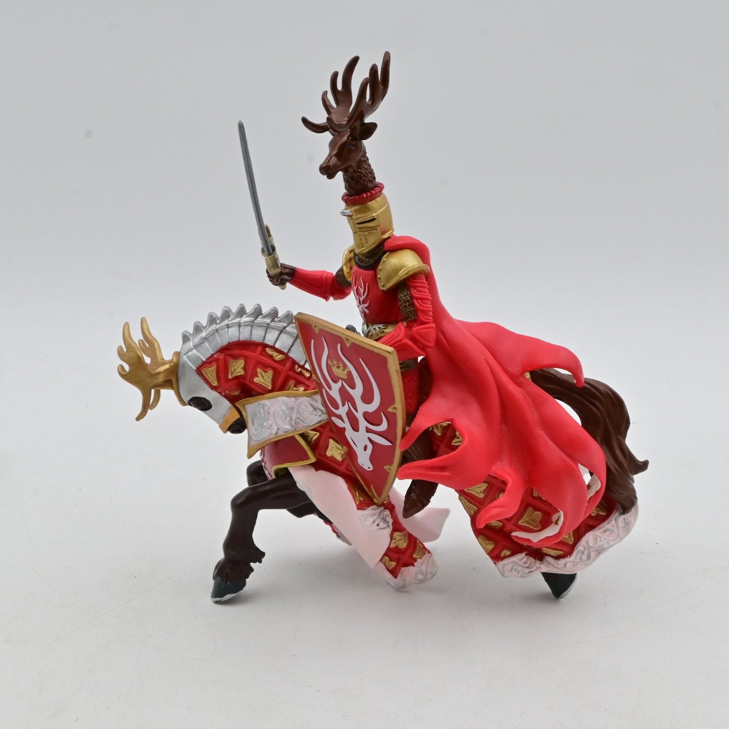 Papo Weapon Master Stag Horse With Rider Medieval Action Figure